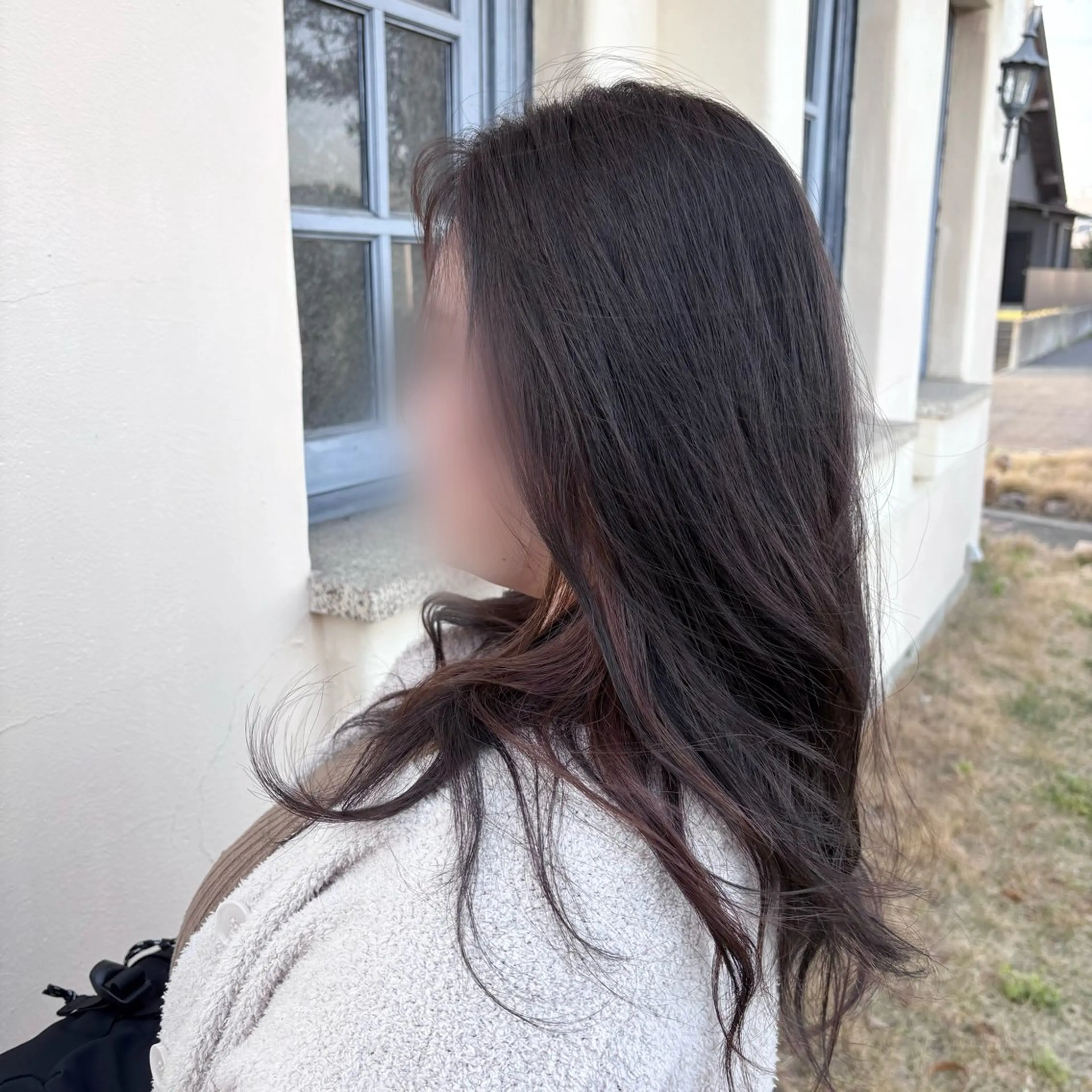 ロング ヘアカラー 蟹江｜ワンカラー｜ みのりのヘアスタイル