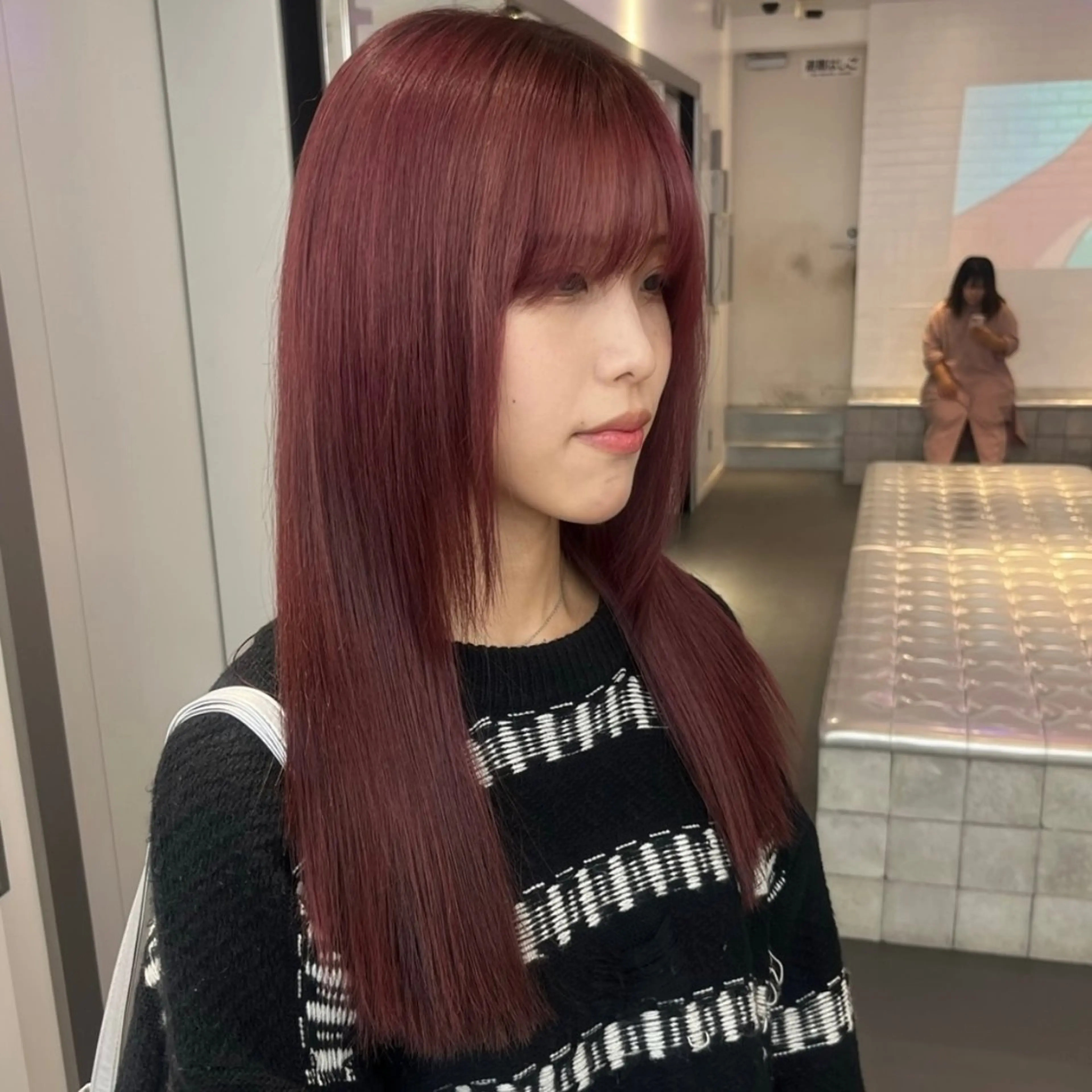 セミロング カラー ヘアカラー トリートメント 🍒暖色✖️レイヤー ／Haruna🍒のヘアスタイル