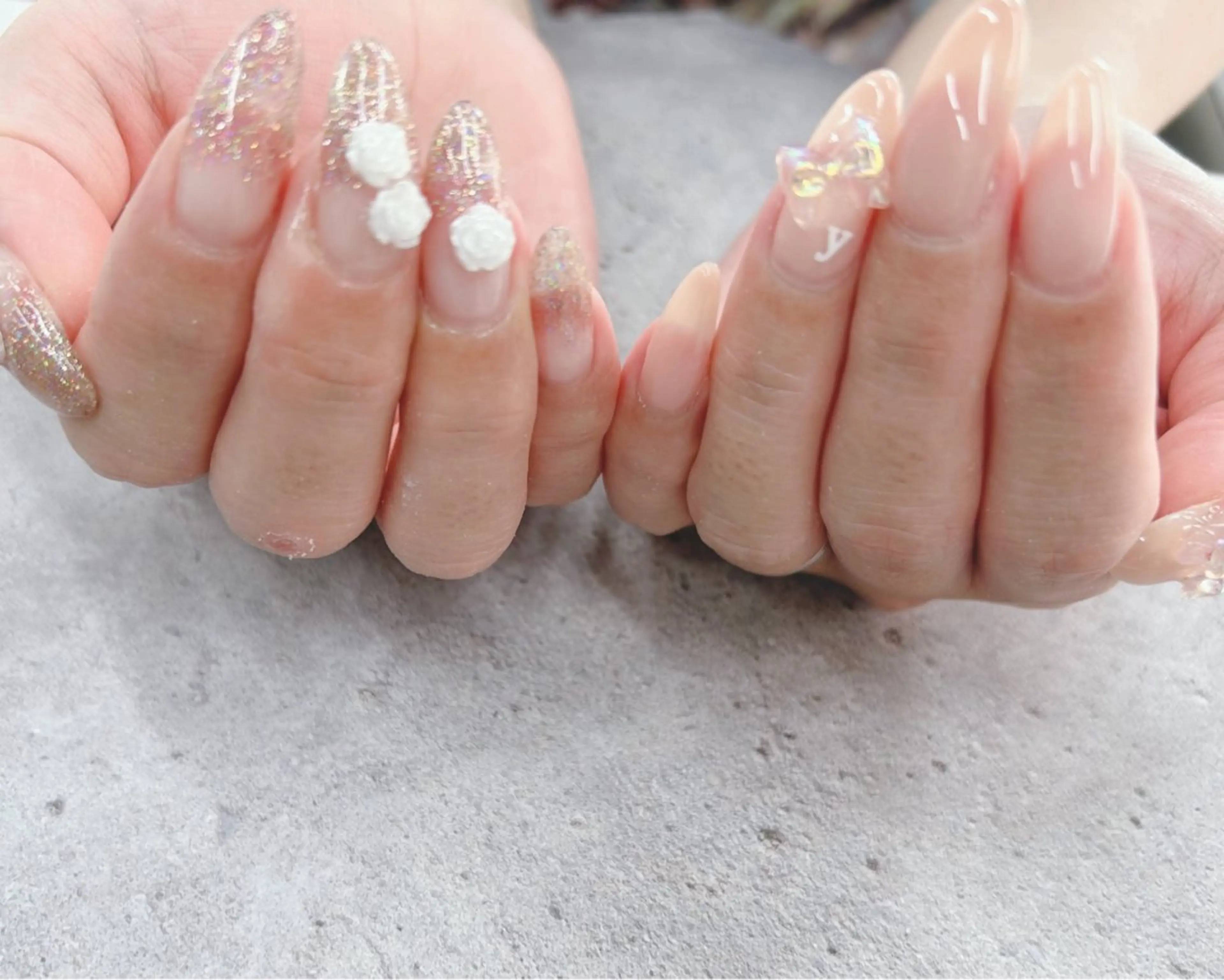 ネイル リボン ハンドネイル Nail Salon agré所属・agré ネイルサロン　アグレのネイルデザイン