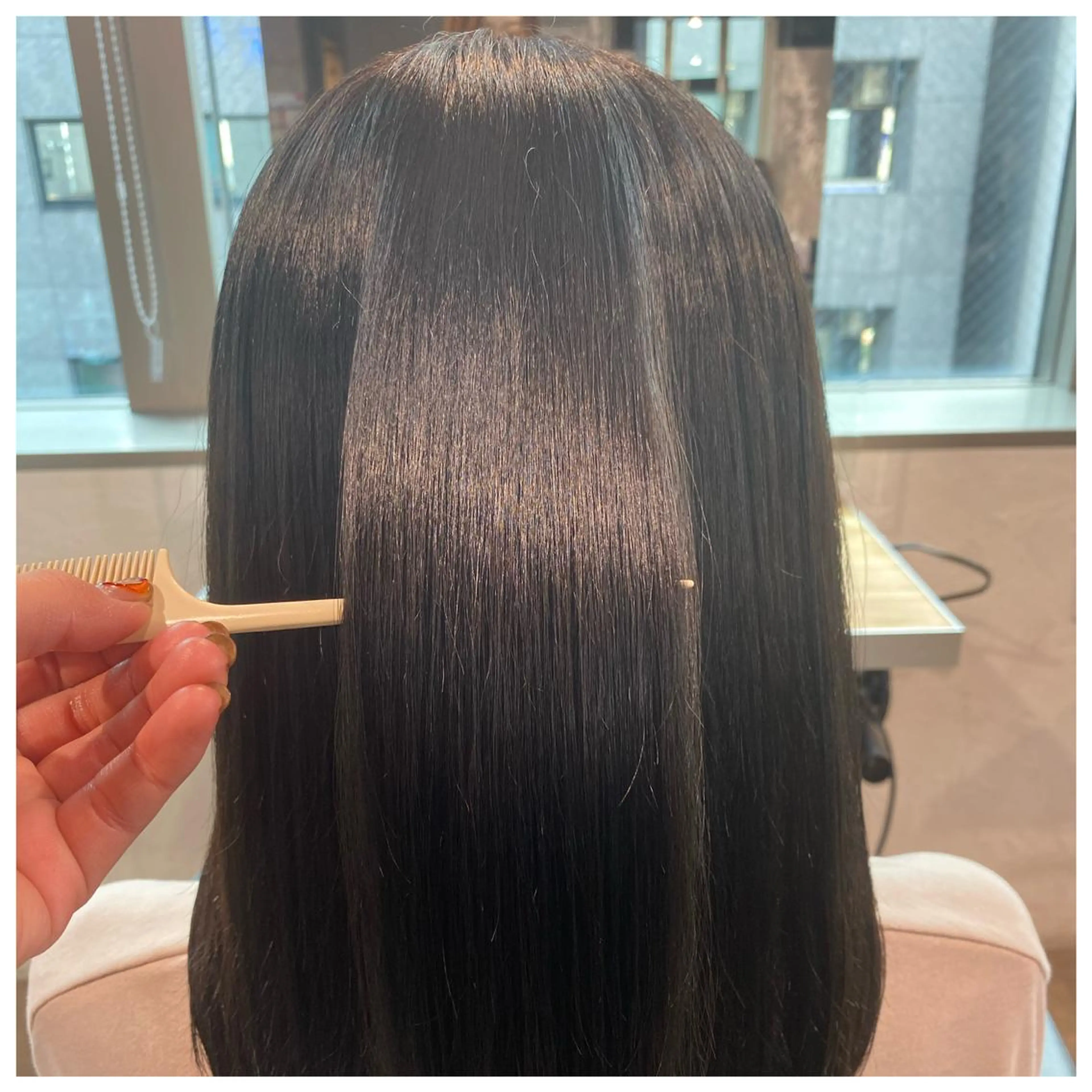 ミディアム カラー ヘアアレンジ 赤味消し.髪質改善 🌿𝘠𝘜𝘙𝘐のヘアスタイル