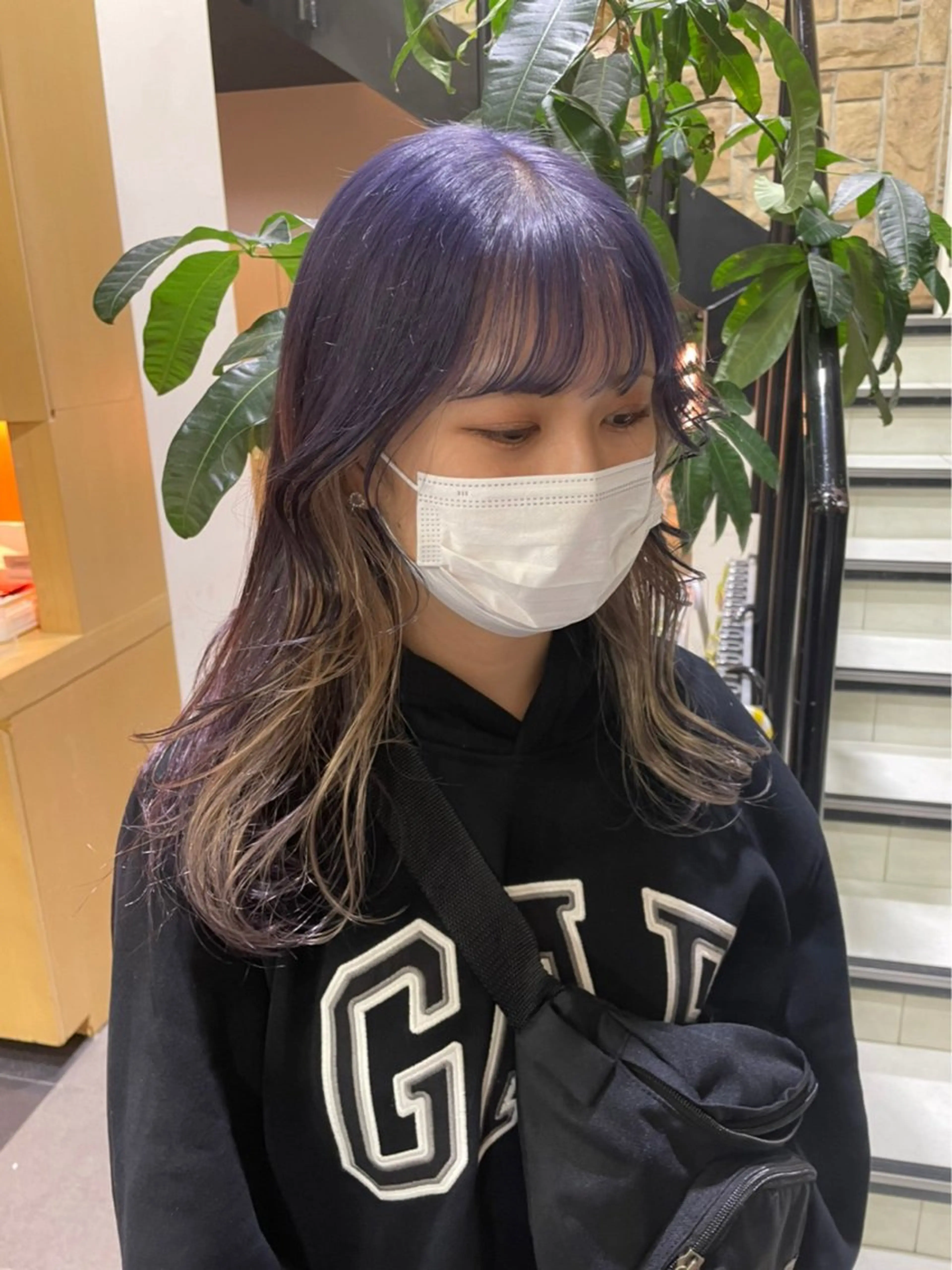 カラー ヘアカラー メンズパーマ/ メッシュ📍ﾕﾘのヘアスタイル