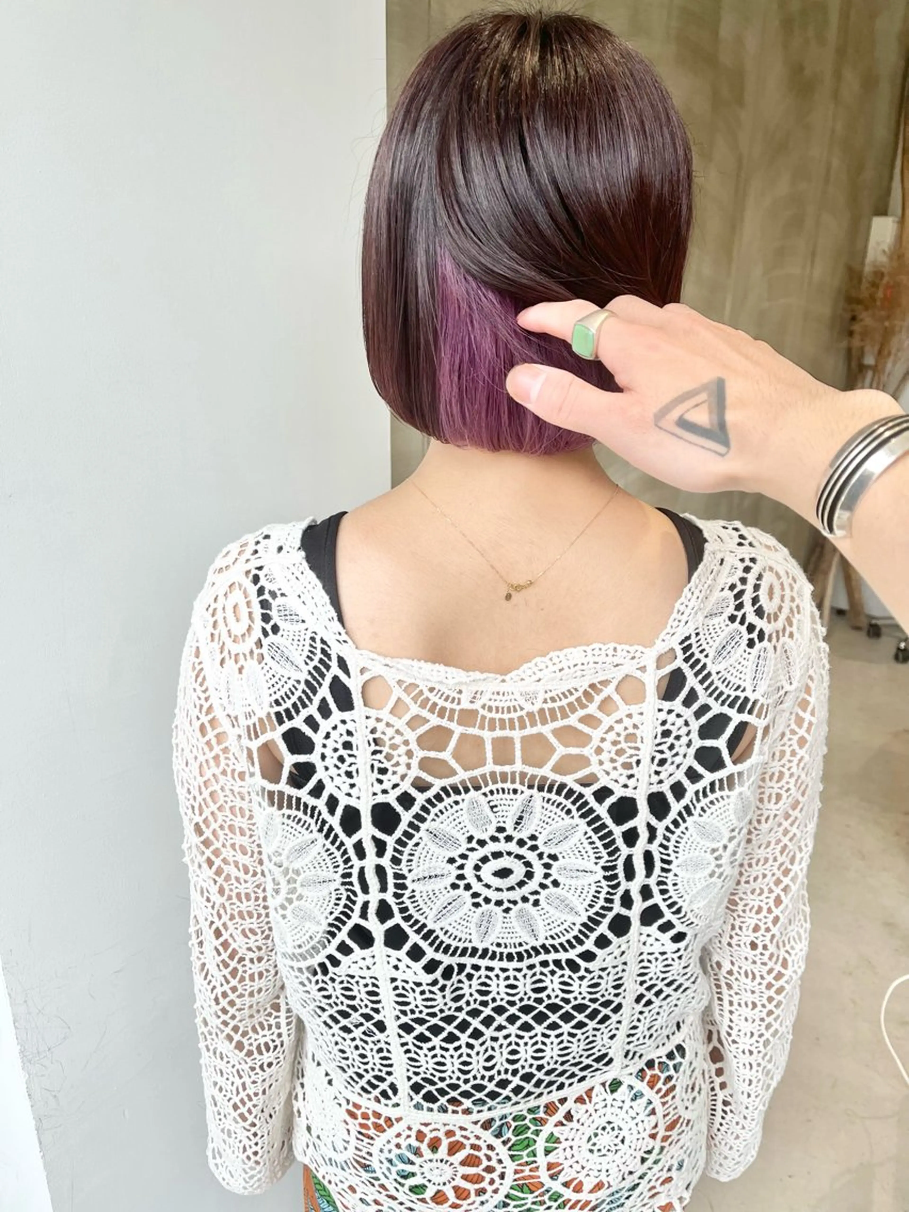 ミディアム カラー カット ヘアカラー ill副店長 立和田純也のヘアスタイル