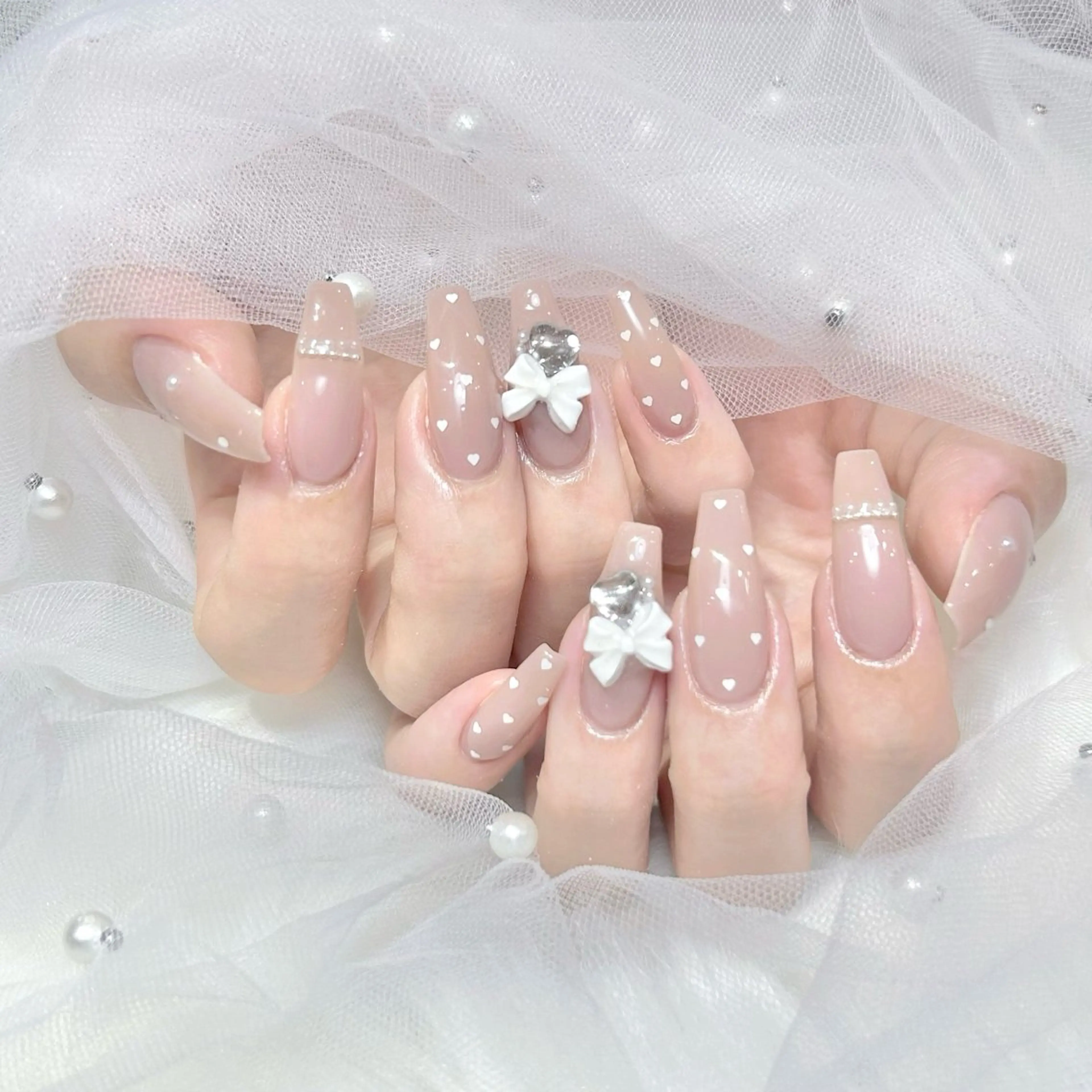 【Jr】オフなし⭐️ワンカラーorラメグラ90分パーツつけ放題の写真