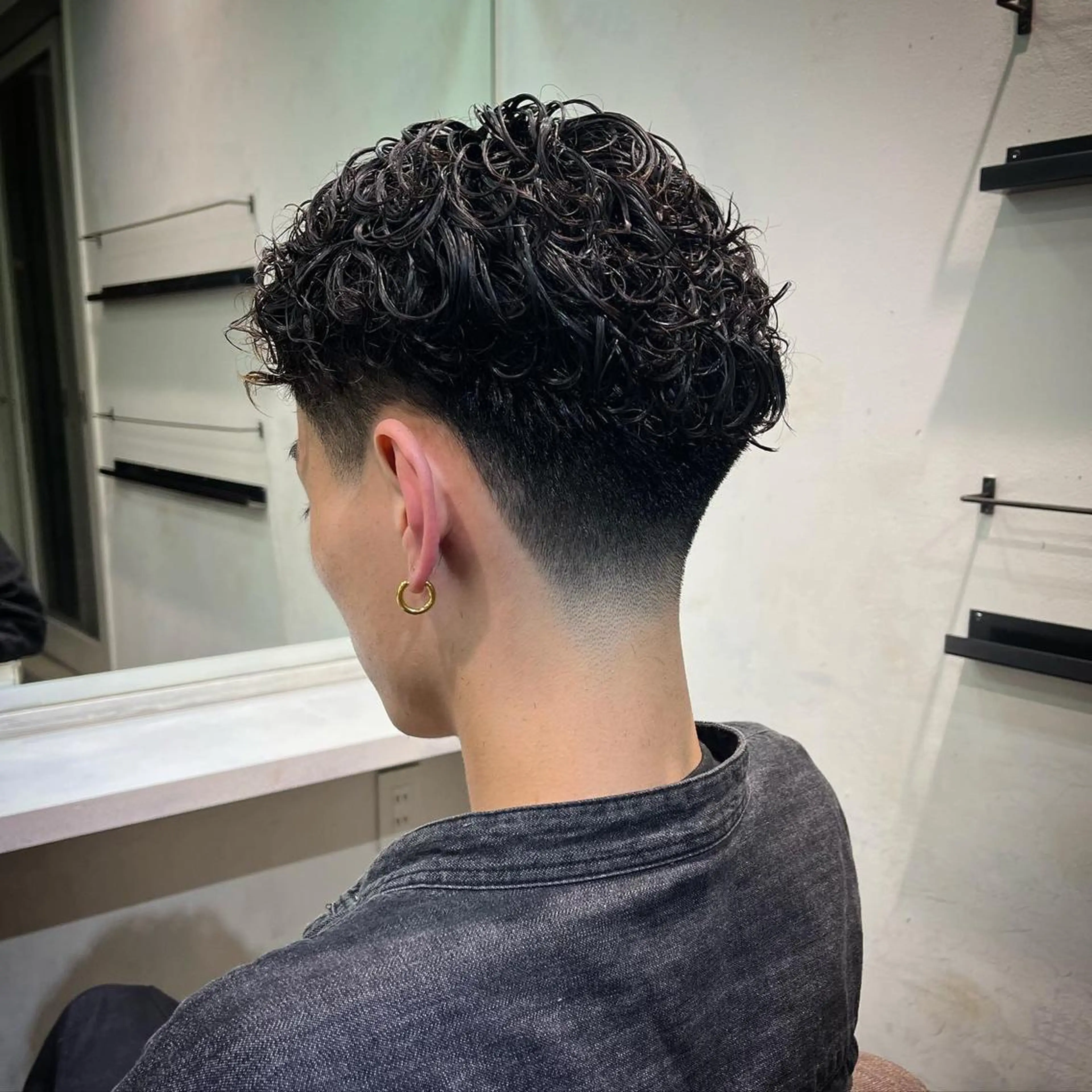 ショート パーマ メンズ アイブロウ メンズパーマ 京都駅メンズカット/ パーマ/Keigoのヘアスタイル