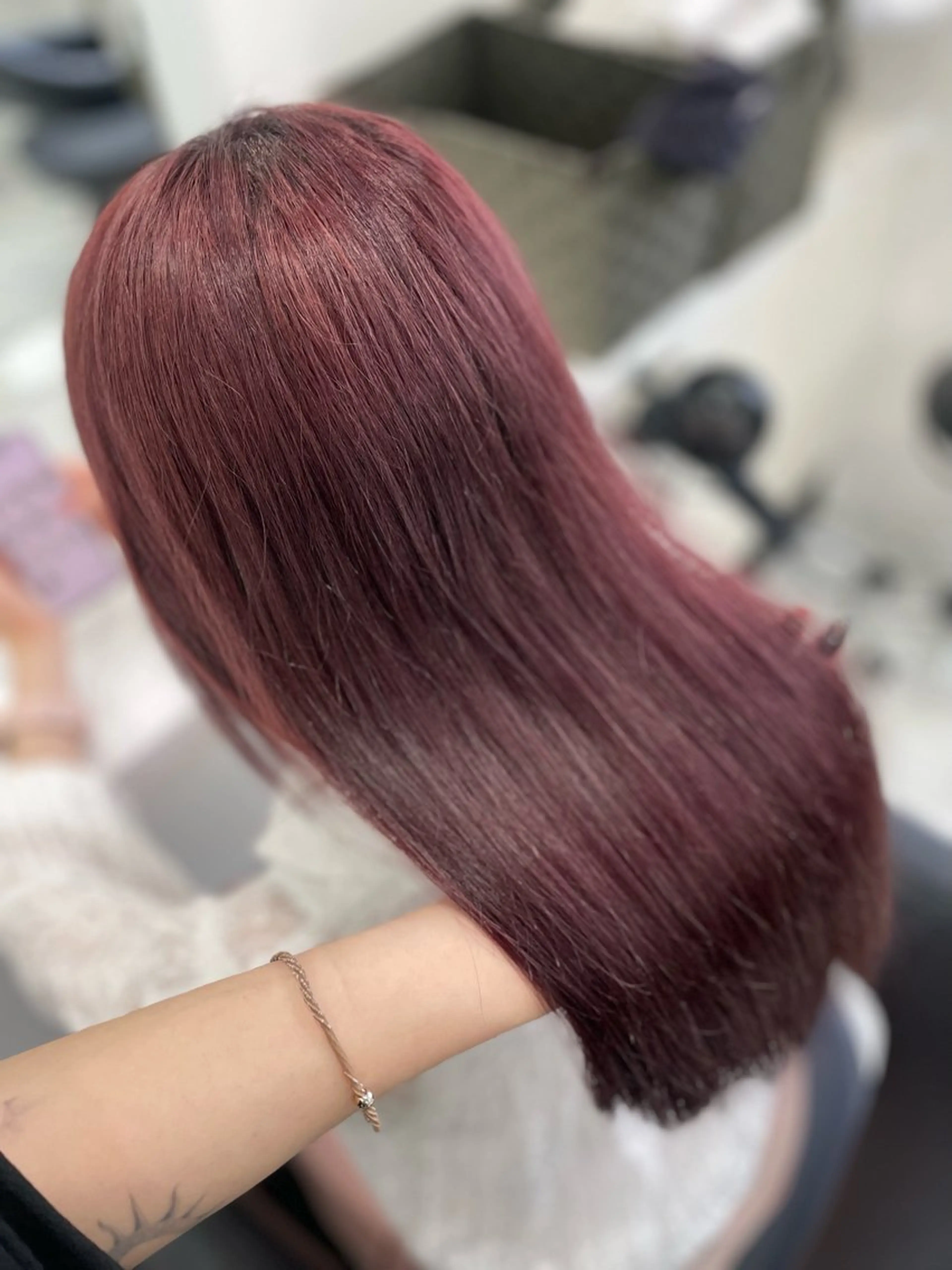 ロング カラー ヘアカラー トリートメント ハイトーン🤍ブロン ド🤍MISAKIのヘアスタイル