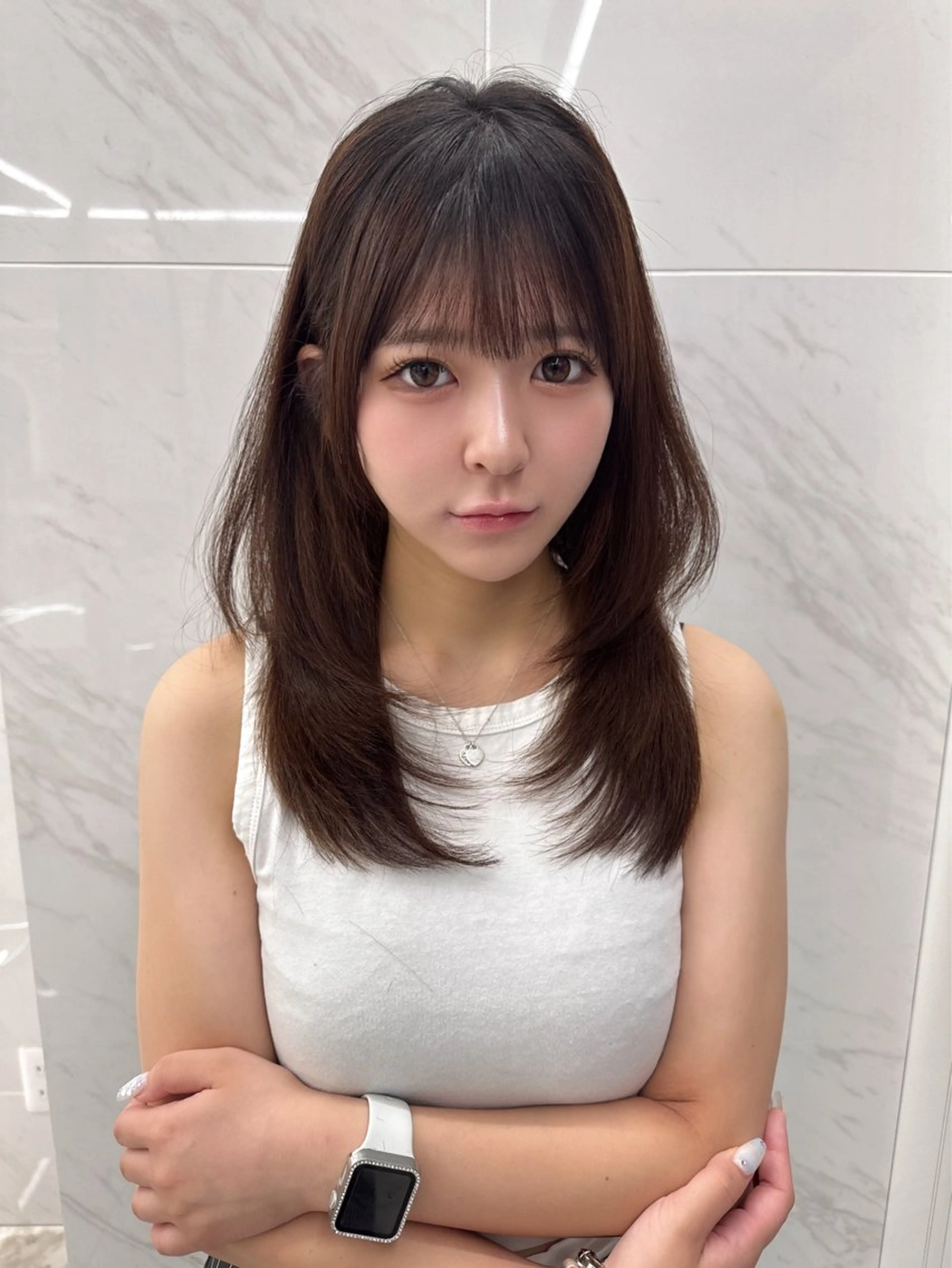 セミロング kiti SAKAE所属・のり/顔まわり/韓国 /レイヤーカットのヘアスタイル