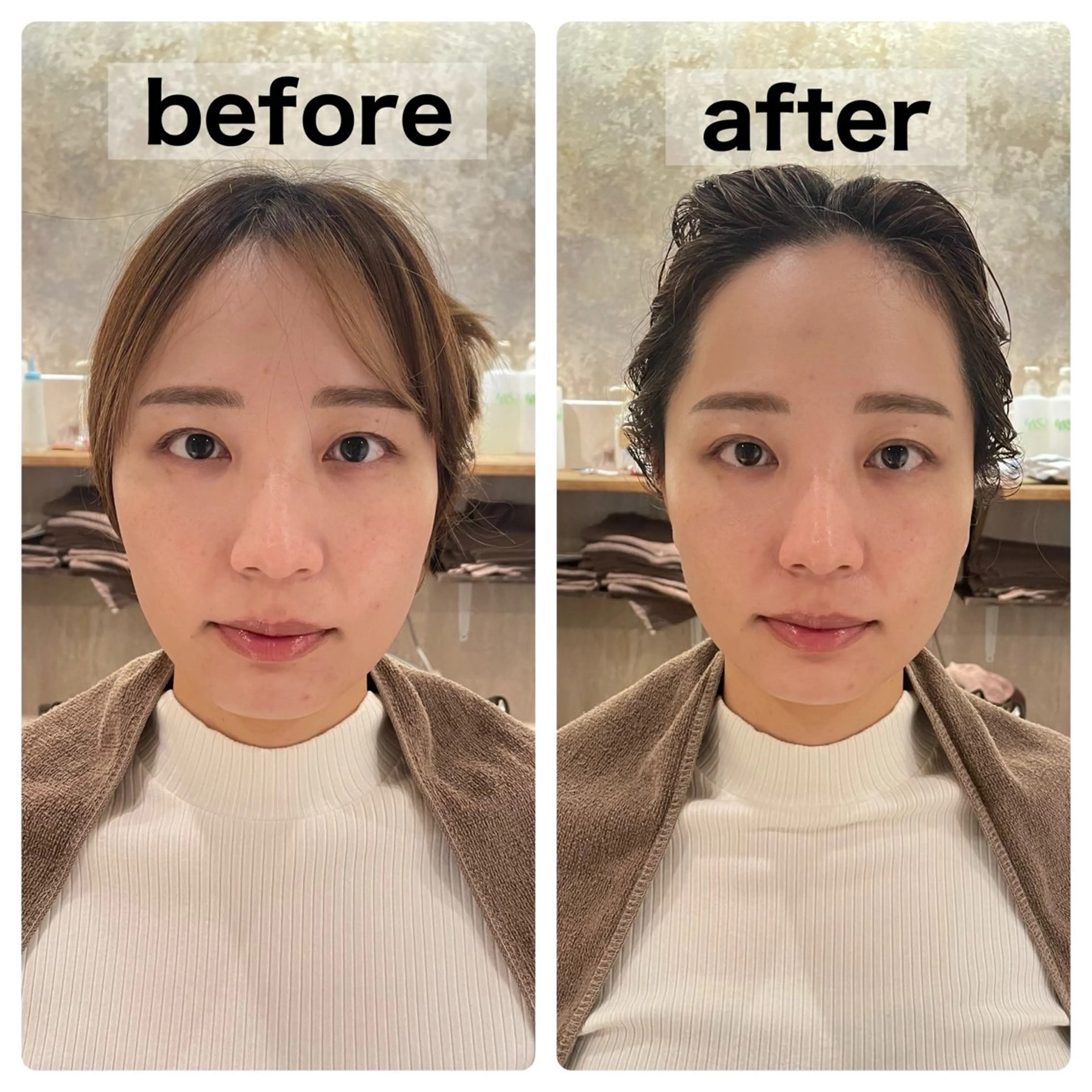 【ミニモ限定価格】カット+小顔ヘッドスパ+イルミナカラーorアディクシーカラー+選べる髪質改善トリートメントの写真