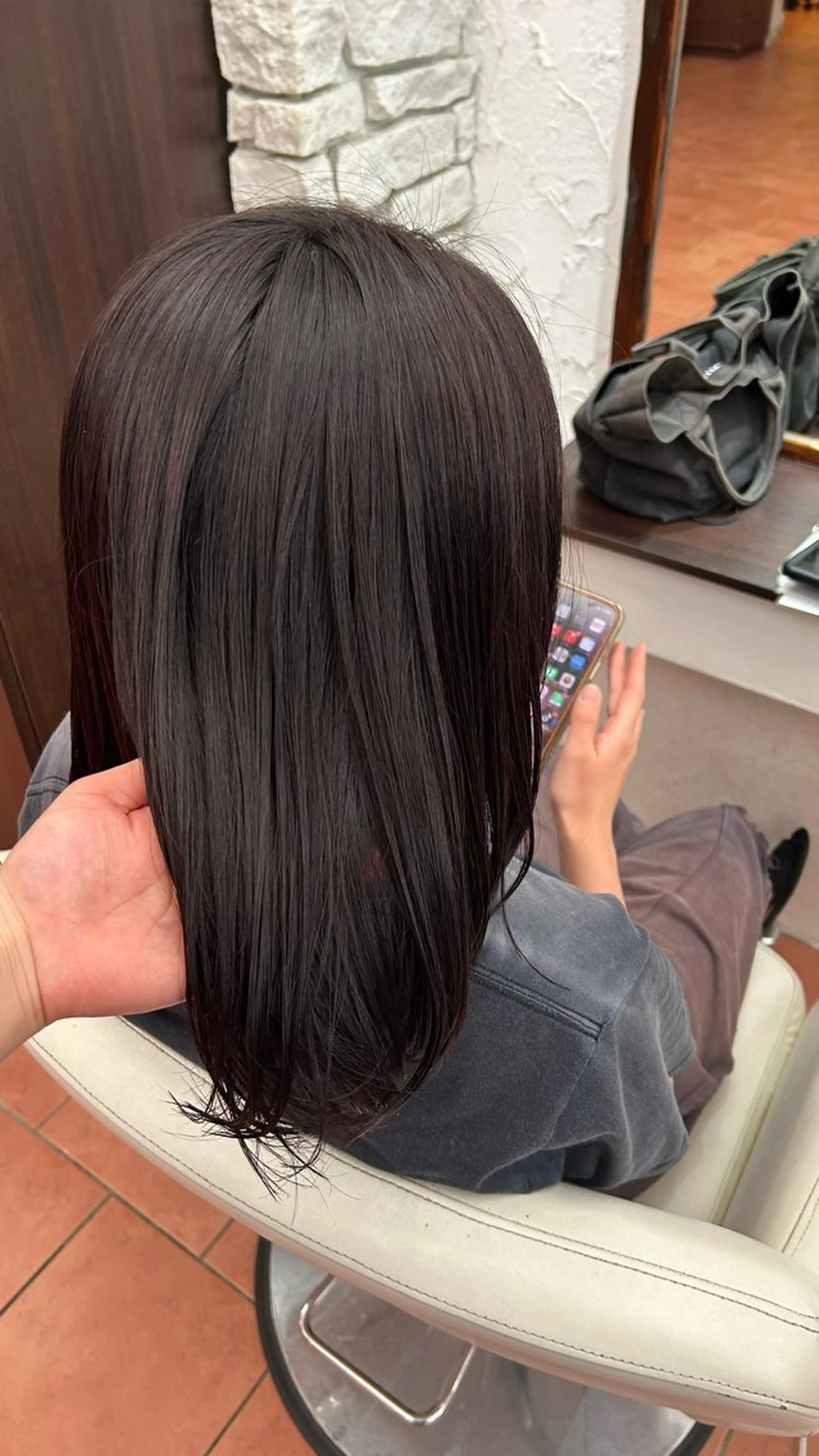 セミロング カラー 透明感カラー ラベンダーカラー 🎀 aya🎀のヘアスタイル