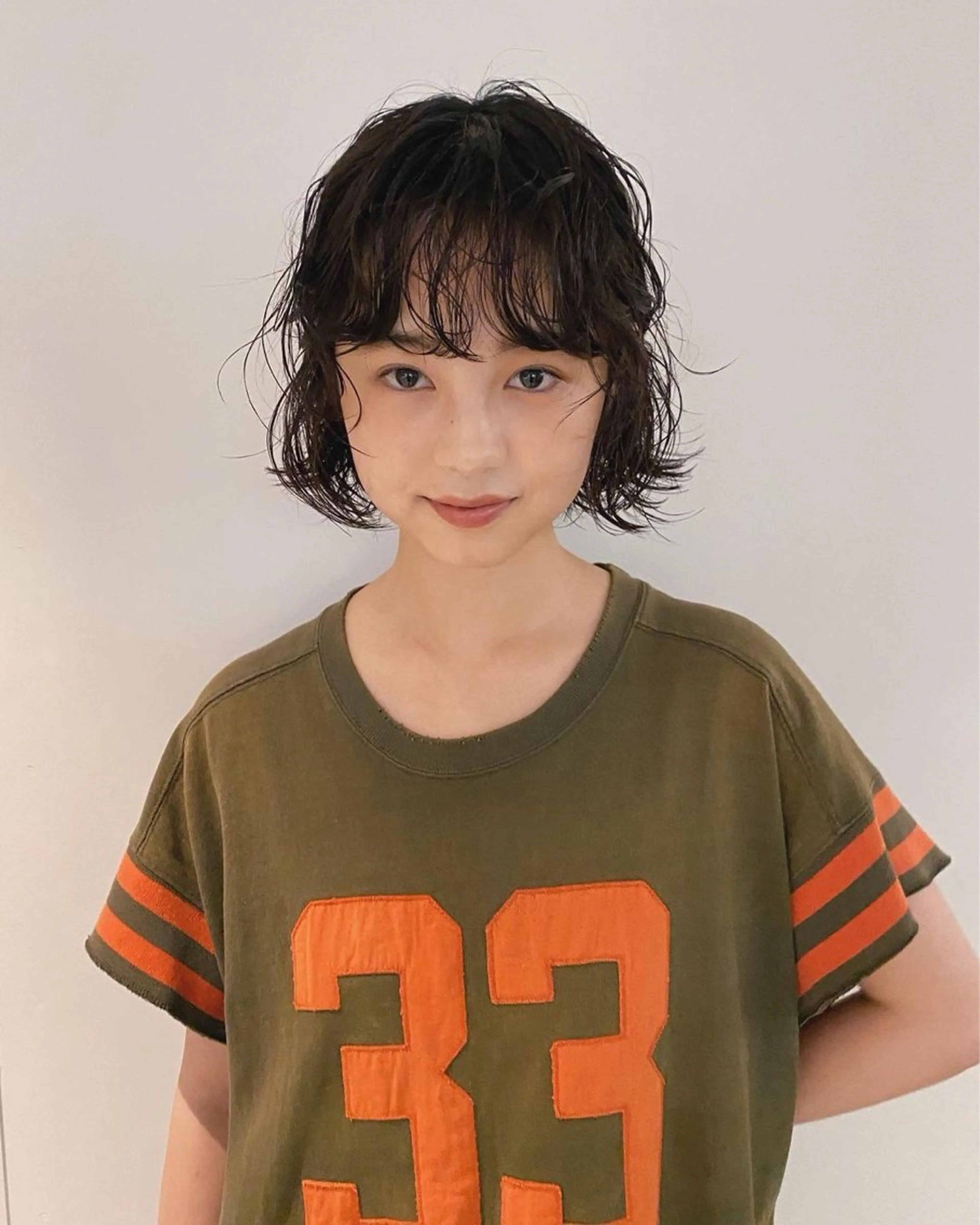 ミディアム カット パーマ トリートメント ボブパーマ／アレンジ Onのヘアスタイル