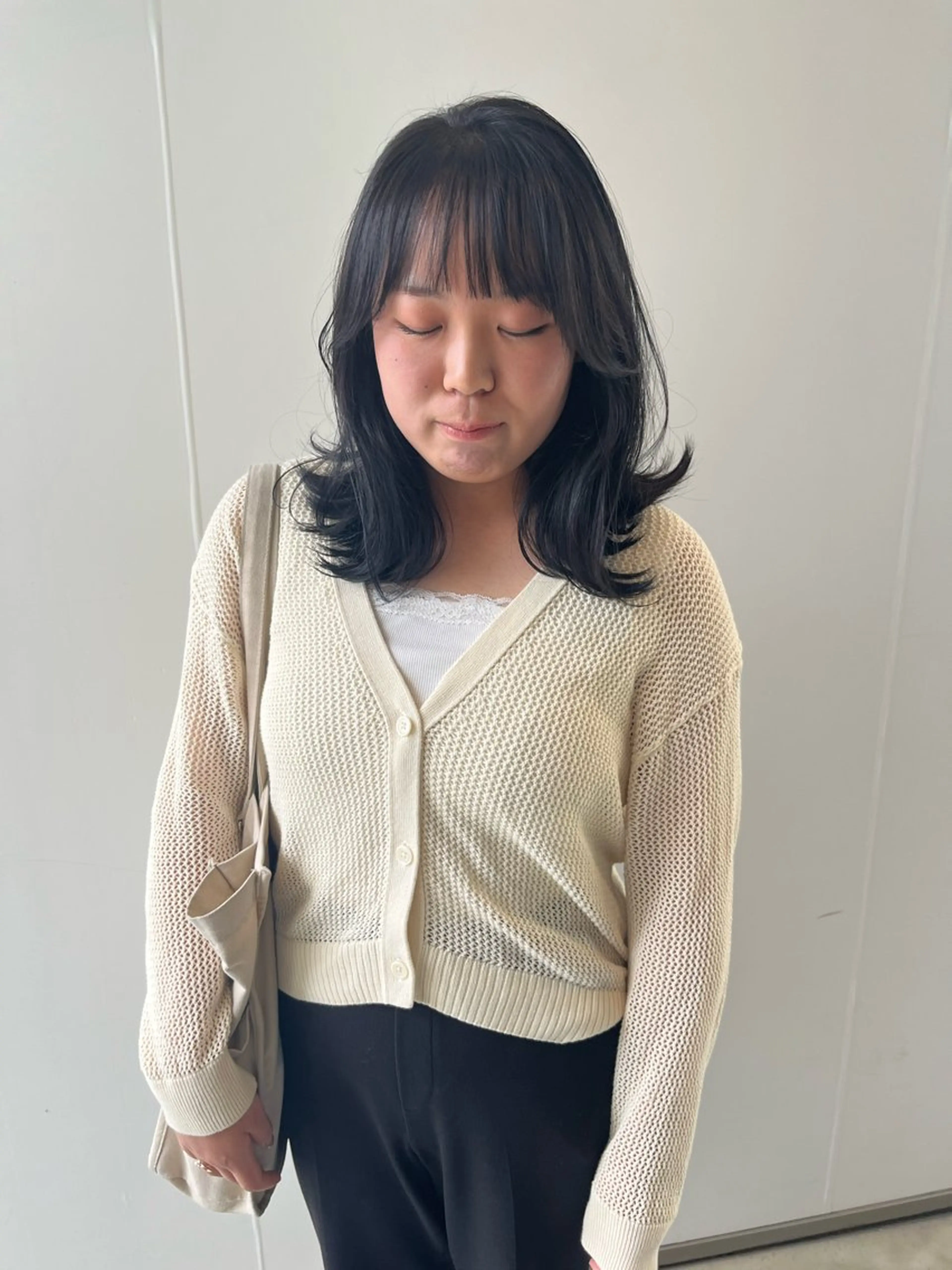 ミディアム カット ヘアカラー トリートメント 松本 茜のヘアスタイル