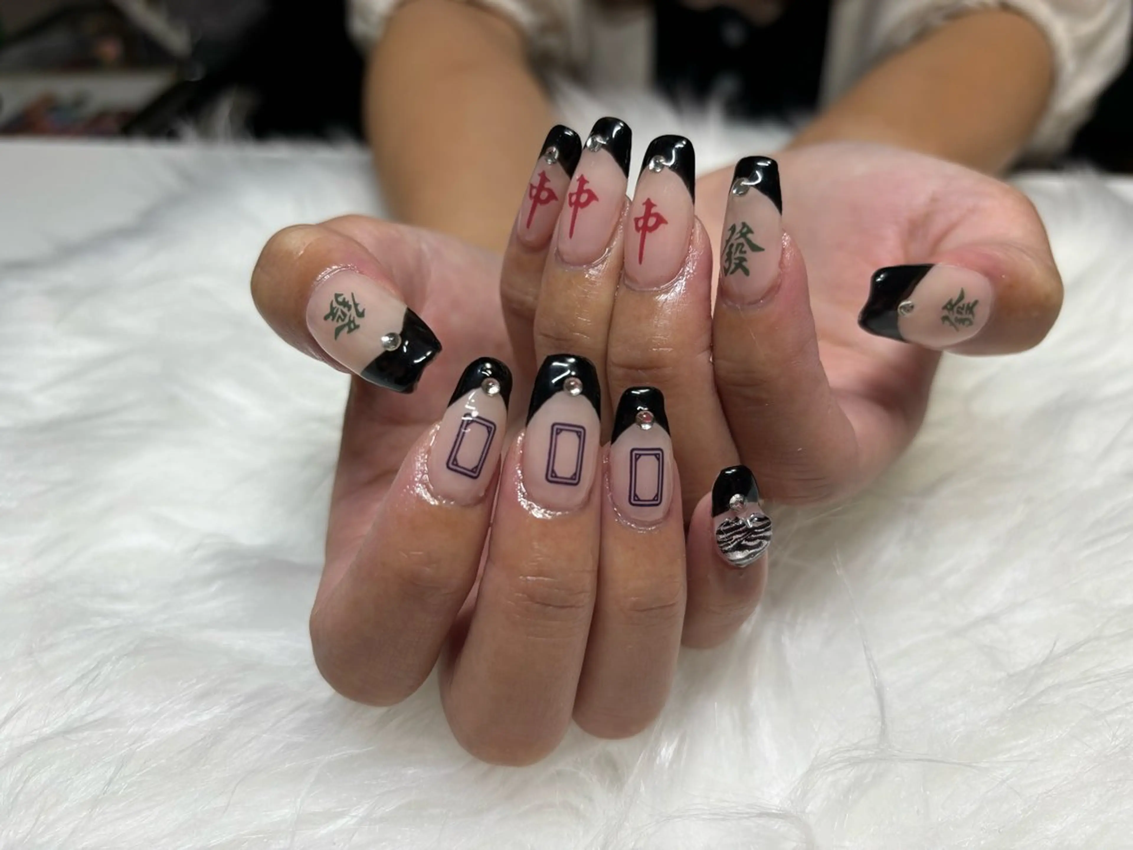 ネイル アートネイル フレンチネイル 番園 あかねのネイルデザイン