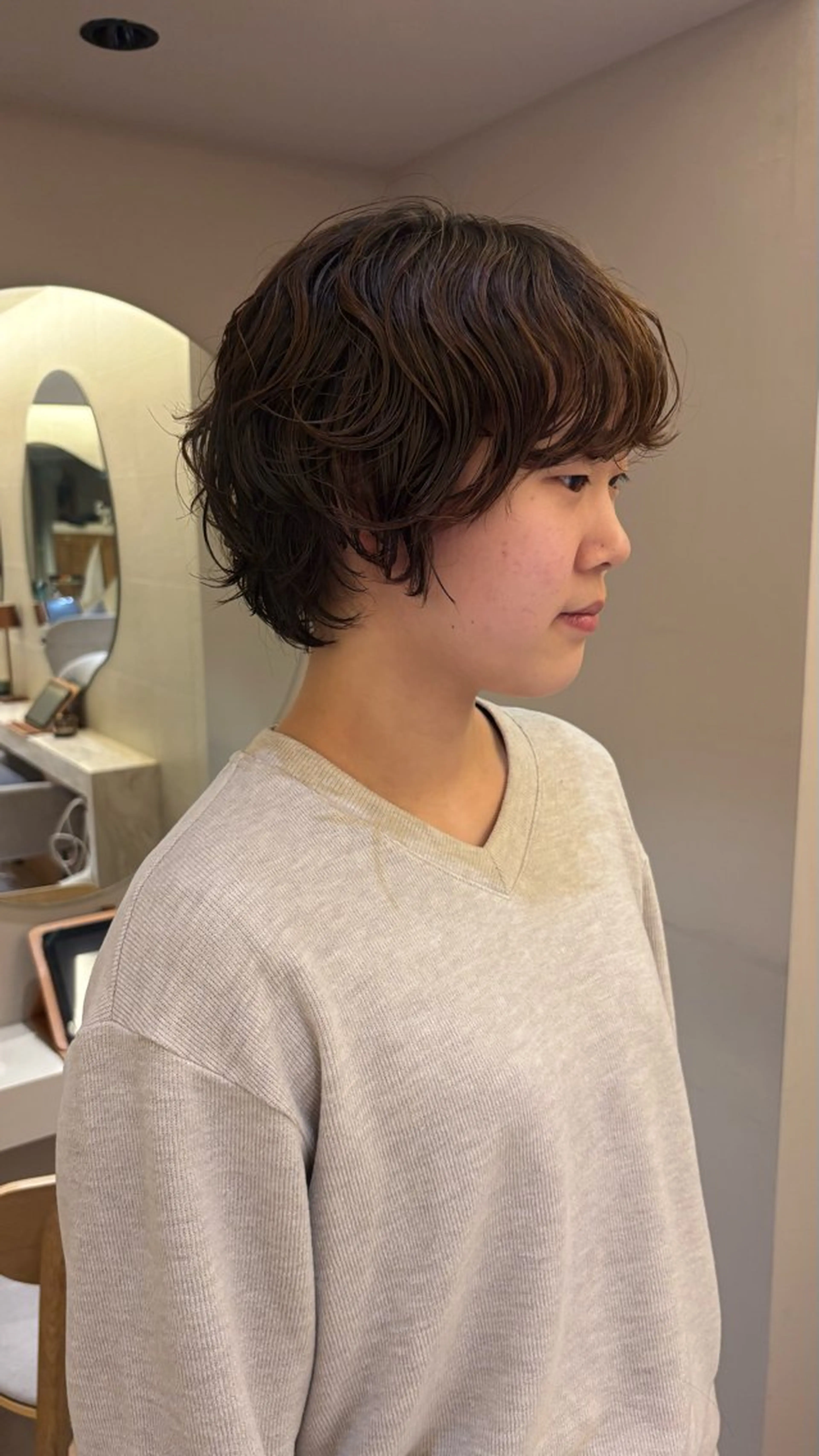 ショート パーマ カット パーマ 《無料カットモデル / perm》ナミのヘアスタイル