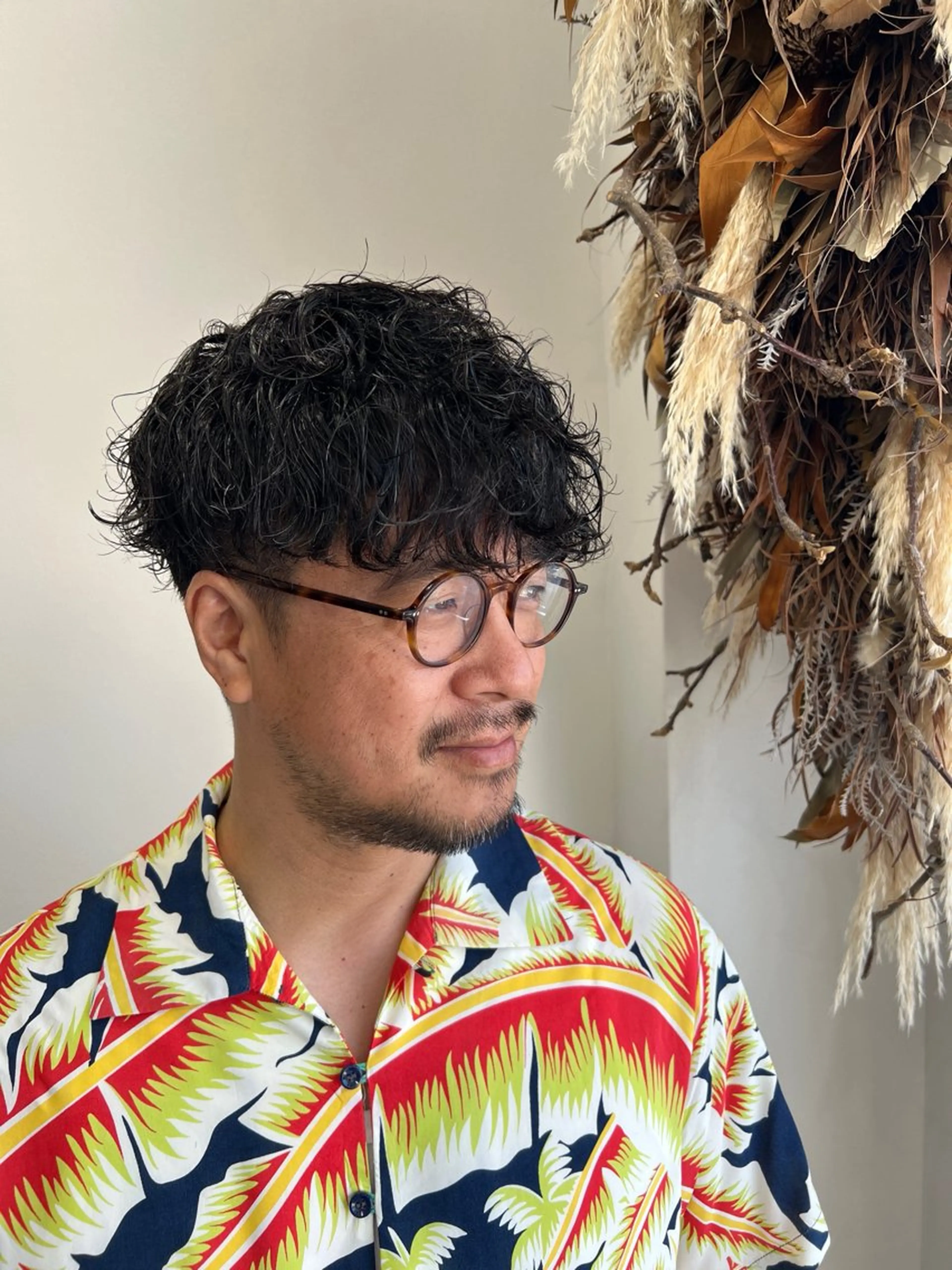 パーマ メンズ 川原 元気のヘアスタイル