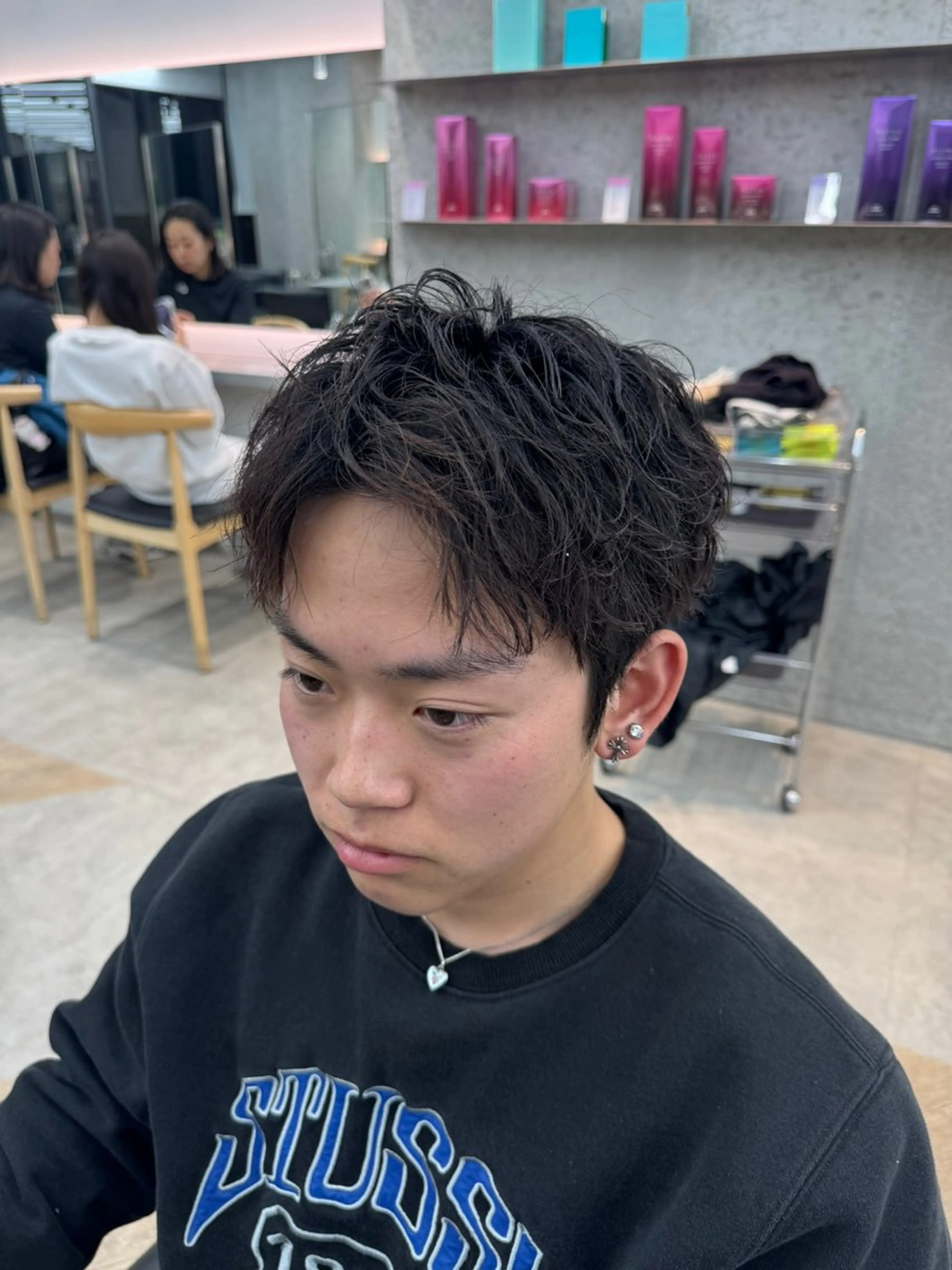 ショート パーマ メンズ メンズパーマ カット パーマ 名古屋シャドウパーマ /伊藤恵悟のヘアスタイル