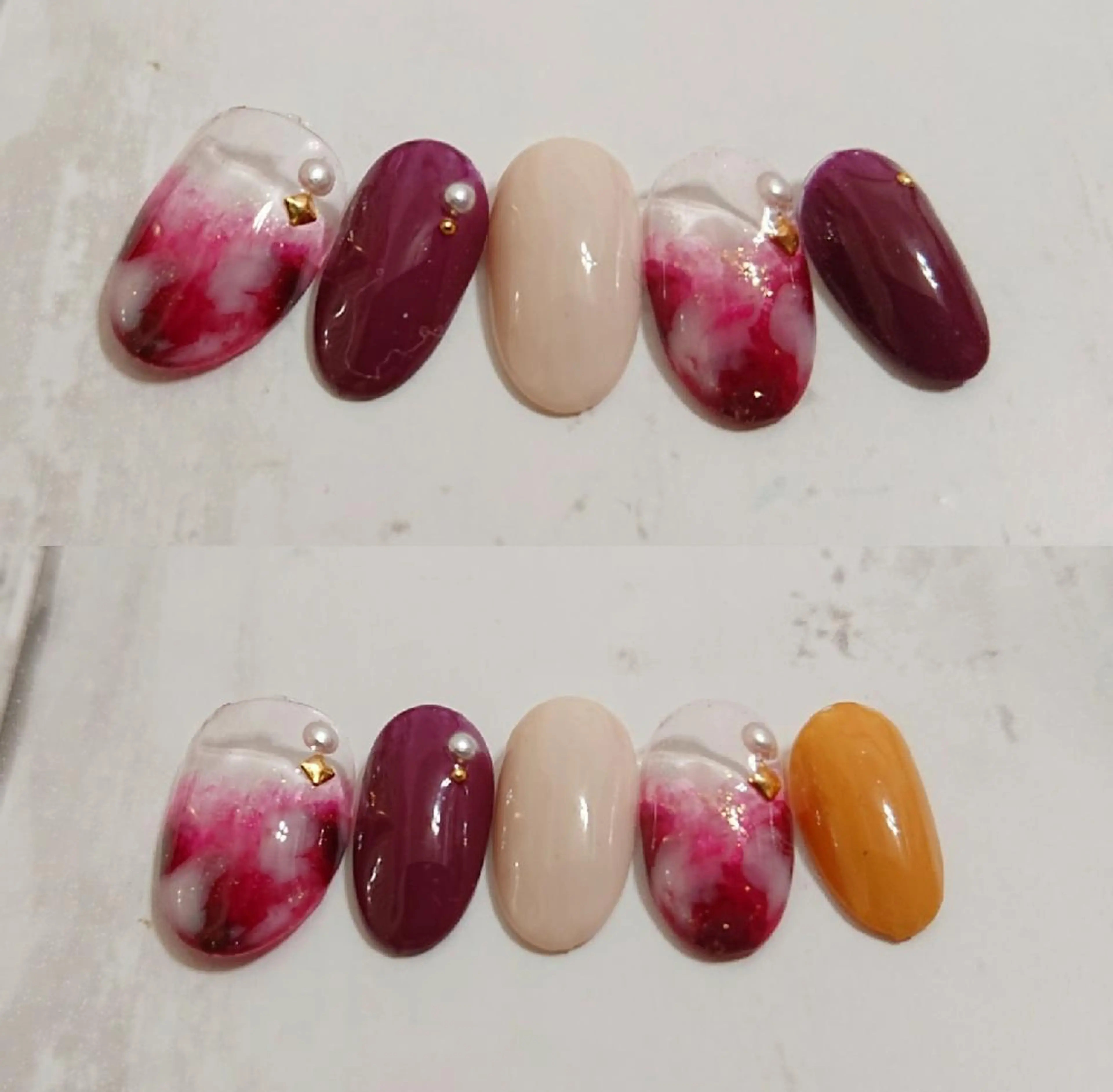 ネイル べっ甲ネイル ニュアンスネイル あんきち    のネイルデザイン