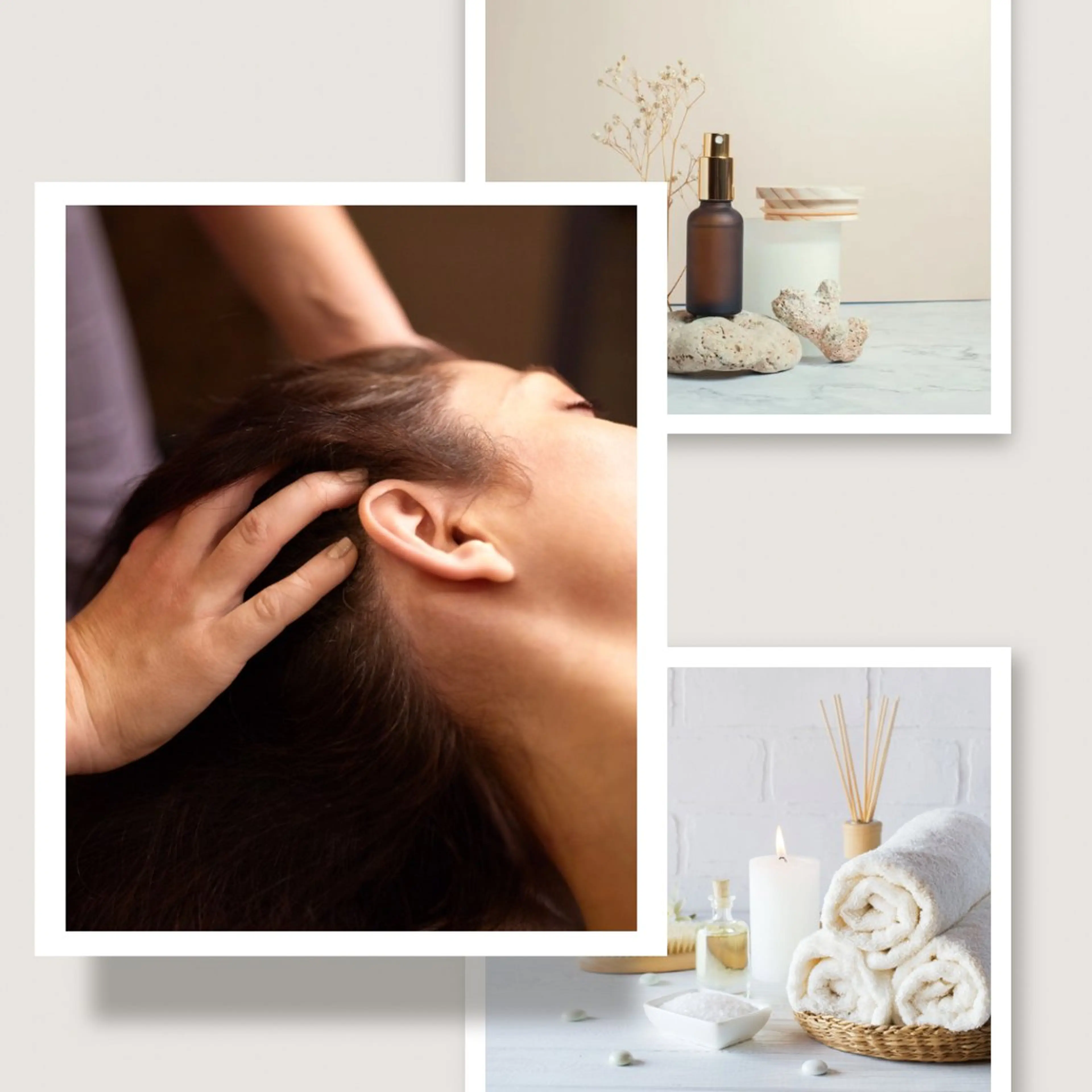 ドライヘッドスパ10分💆🏻‍♀️時間の延長可能。自分では押せない頭のツボを刺激し癒します。首や頭が凝っている方にぜひの写真