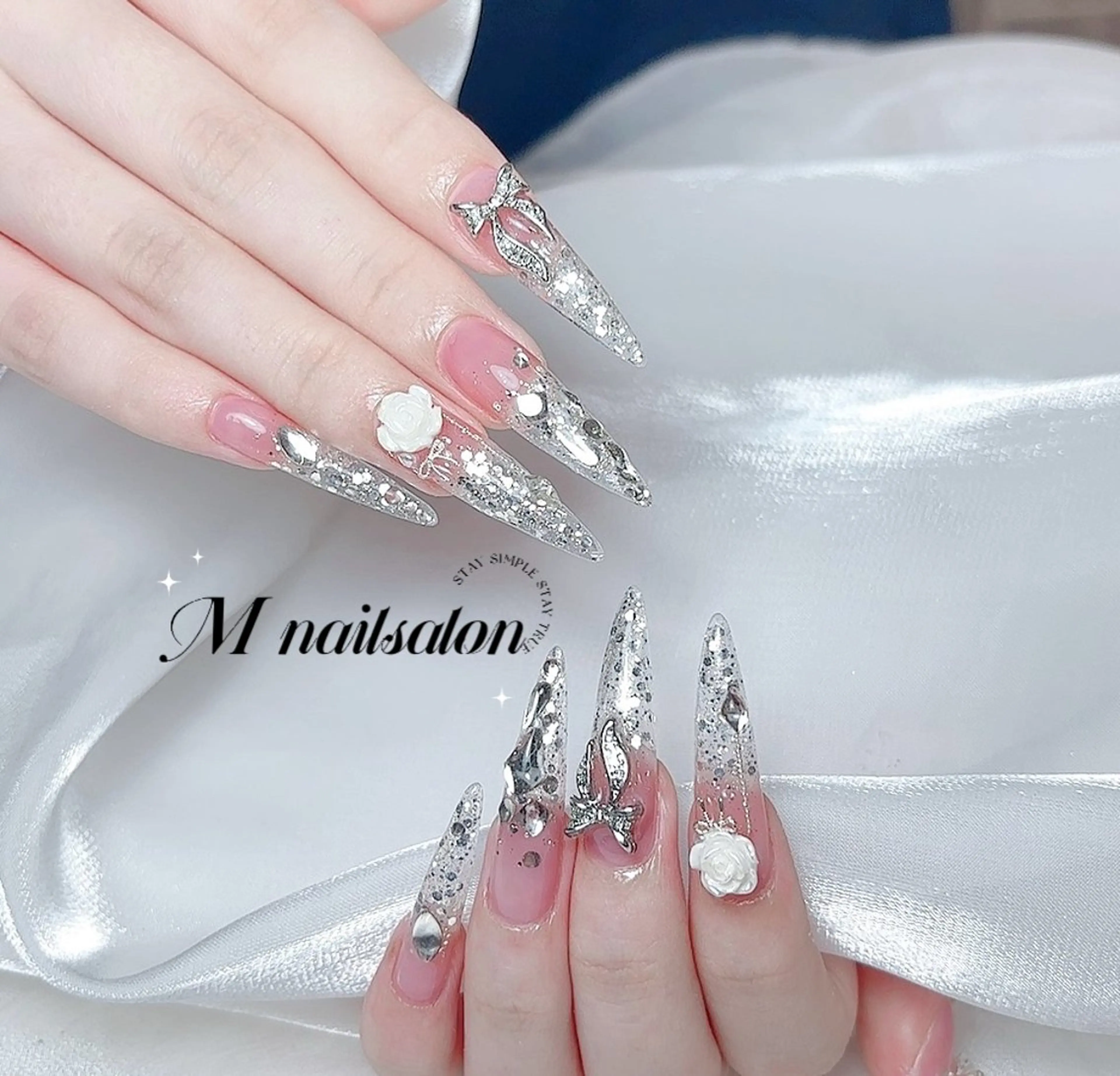 ネイル ハンドネイル M🌷nail 長さだし専門店のネイルデザイン