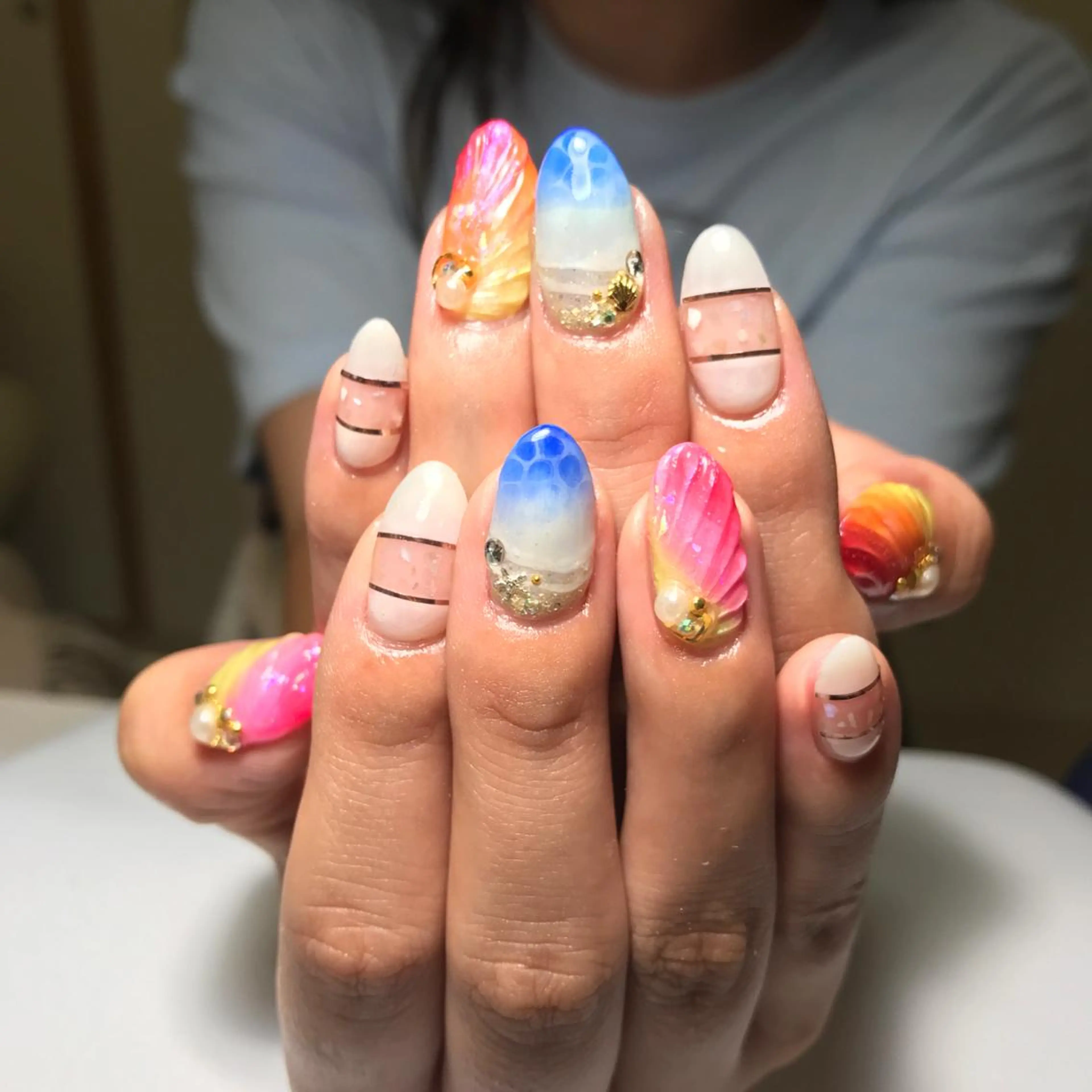 ネイル 夏ネイル RireOne ~リルワン~のネイルデザイン