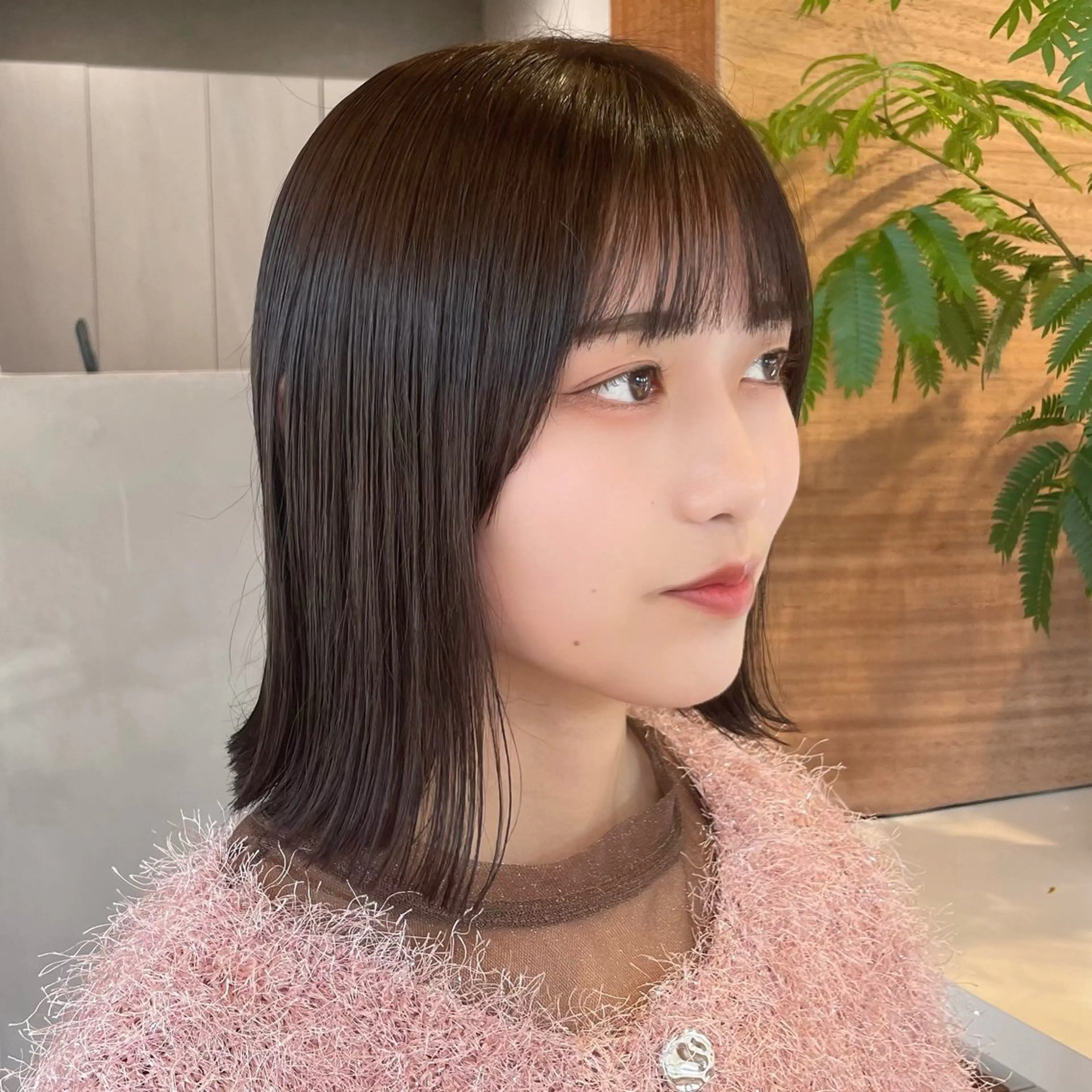 ショート カラー 切りっぱなしボブ 透明感カラー ボブ トリートメント カット ヘアカラー トリートメント ボブ/縮毛矯正/レイ ヤー♡Natsukiのヘアスタイル