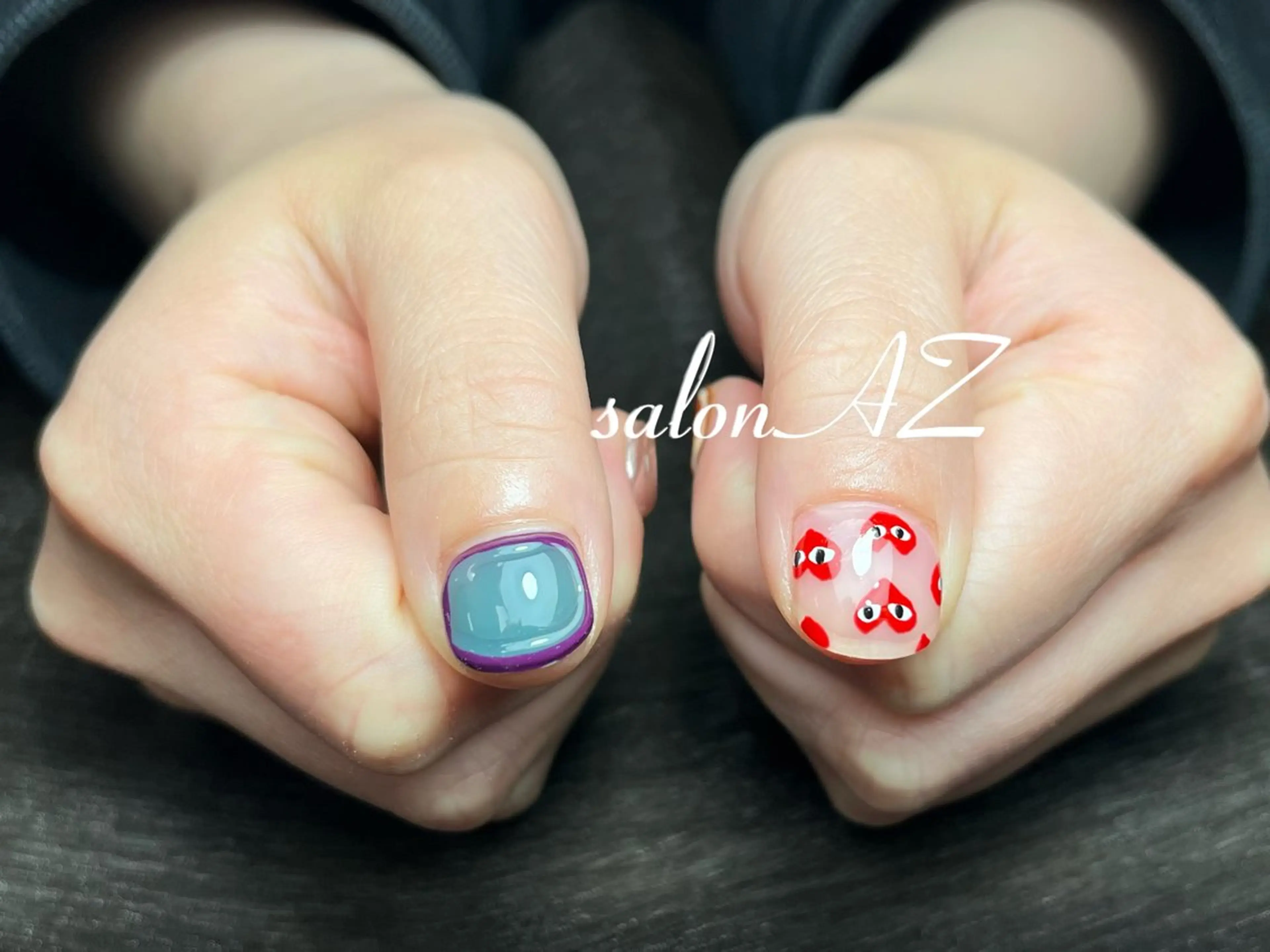 ネイル 桜ネイル 長さ出し フットネイル フレンチネイル ジェルネイル ハンドネイル salon AZのネイルデザイン