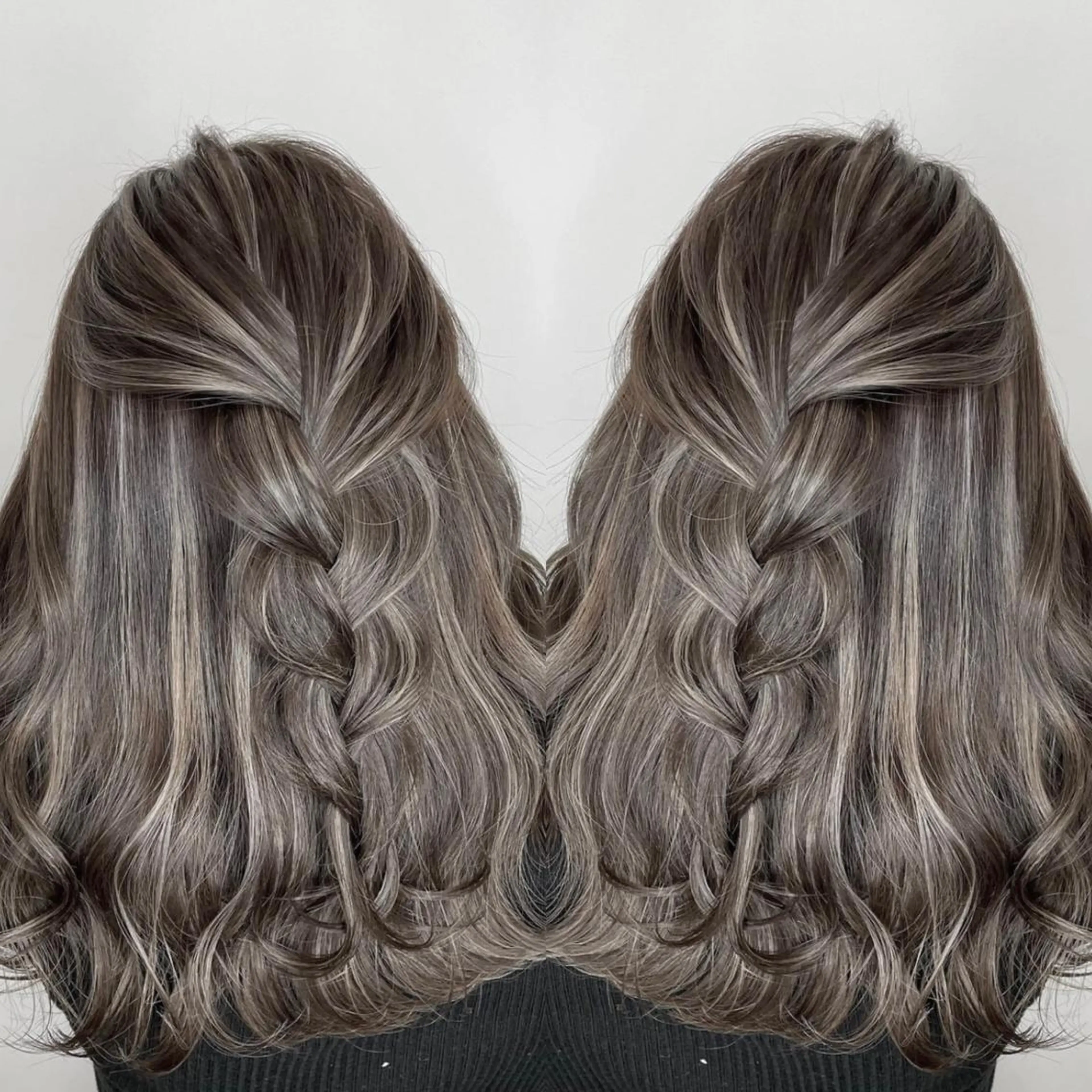 ミディアム カラー カット ヘアカラー トリートメント 縮毛/レイヤー 韓国/橋口のヘアスタイル