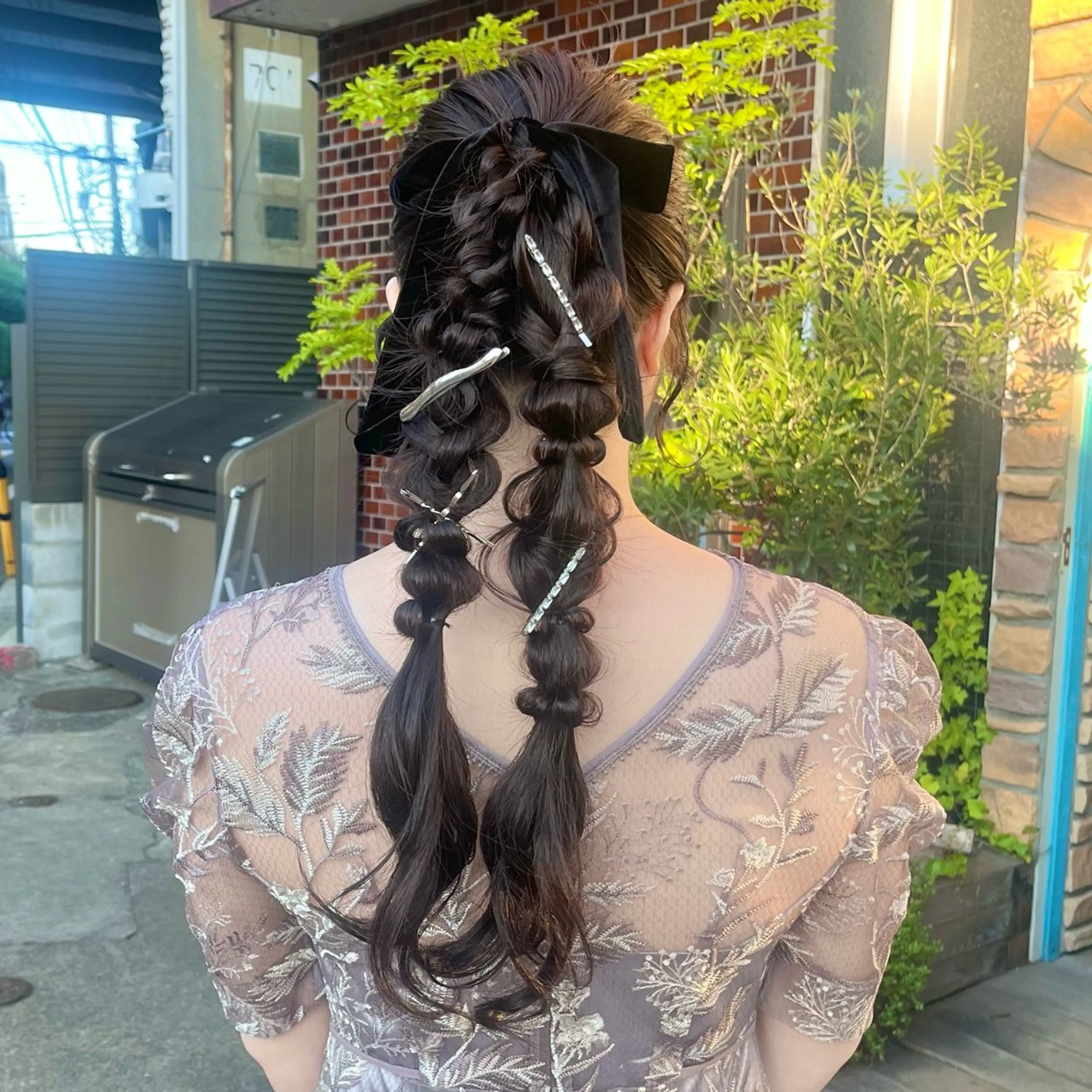 ロング ヘアアレンジ ポニーテール ヘアセット 伊藤 玲衣のヘアスタイル