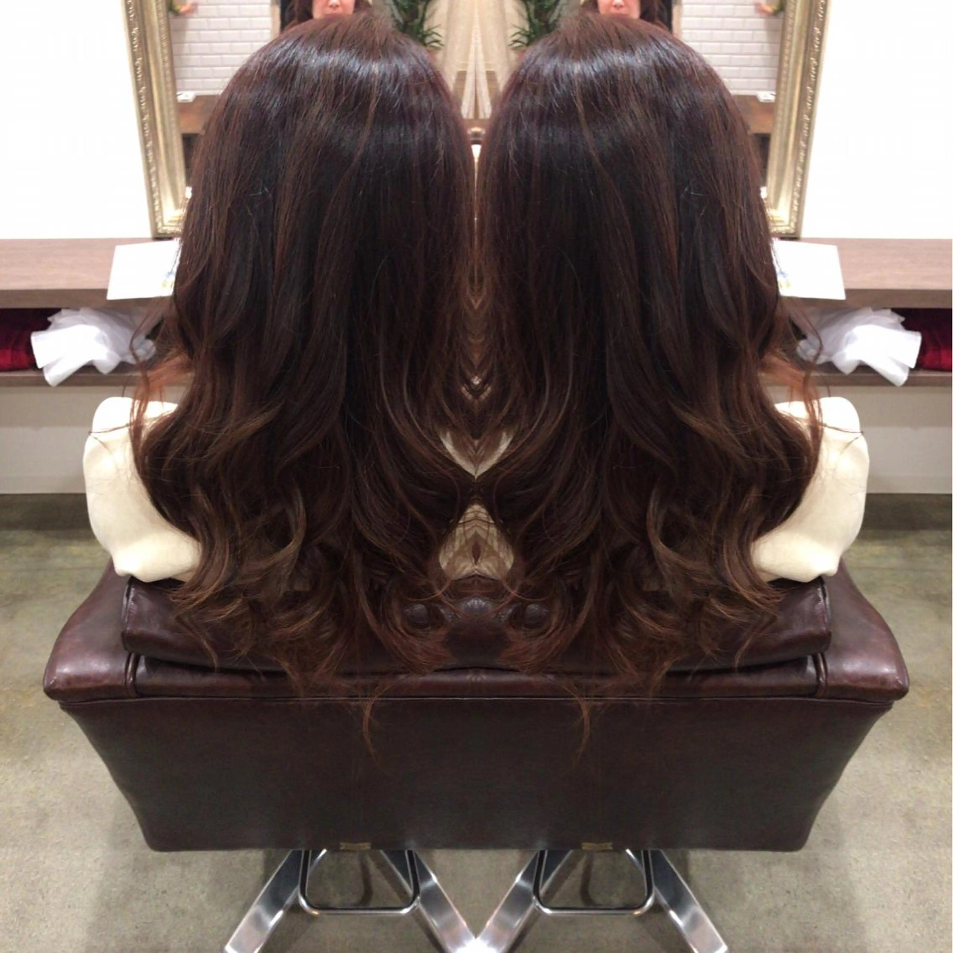 ロング カラー レイヤーカット匠 イソザキノリユキのヘアスタイル