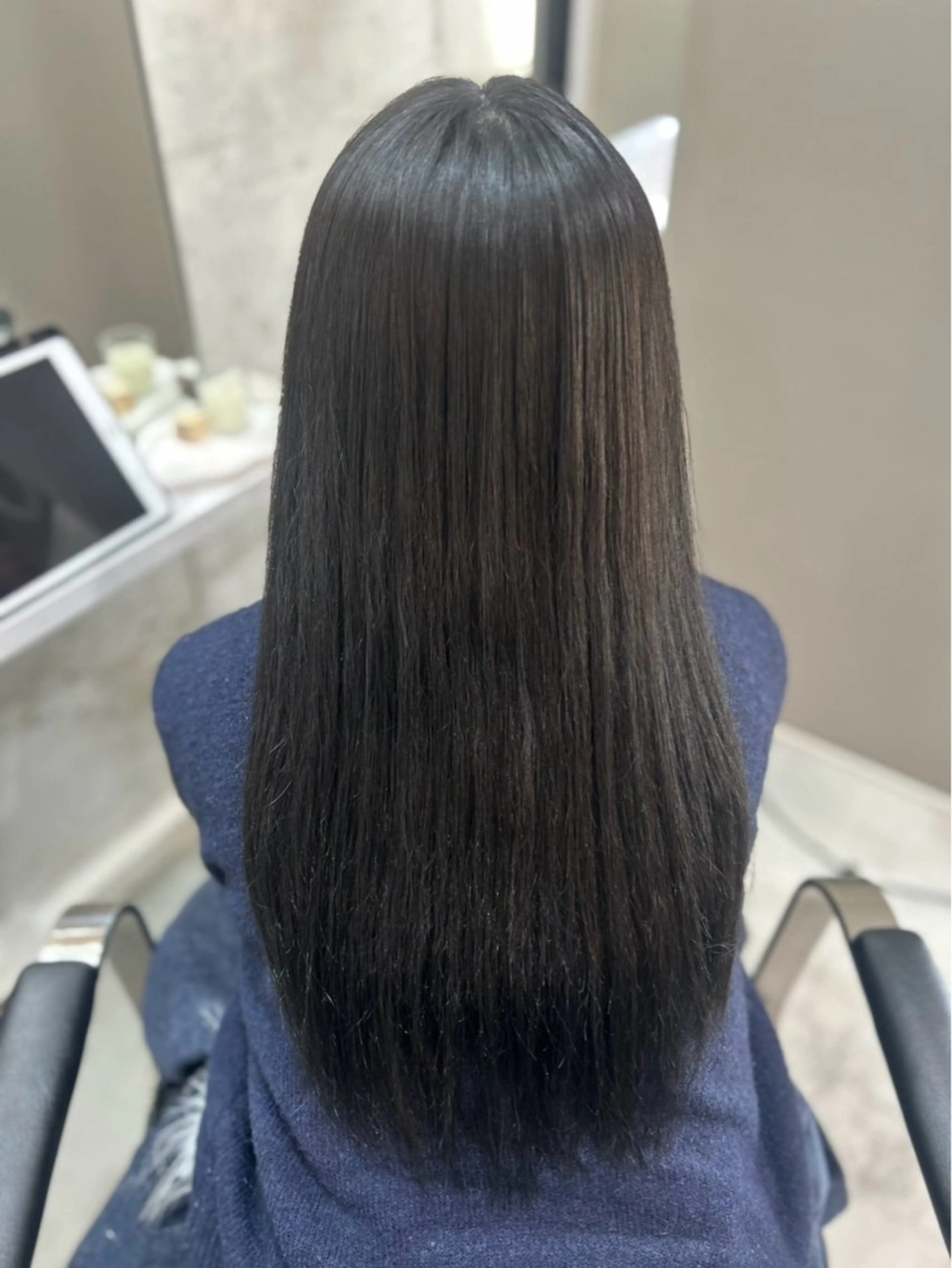 ロング 縮毛矯正 トリートメント 濱本 樹蘭のヘアスタイル