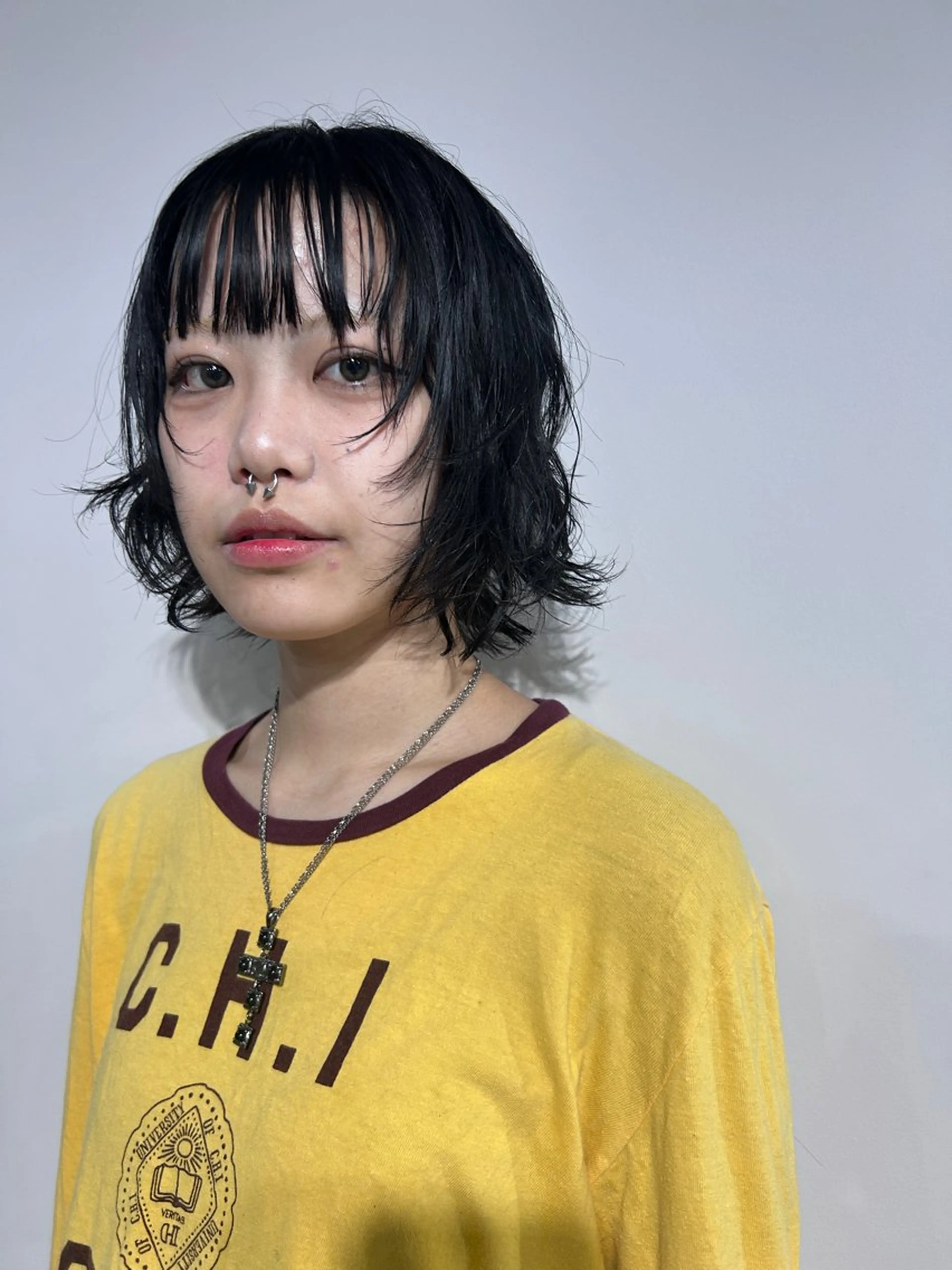 ミディアム パーマ 舟橋 りんかのヘアスタイル