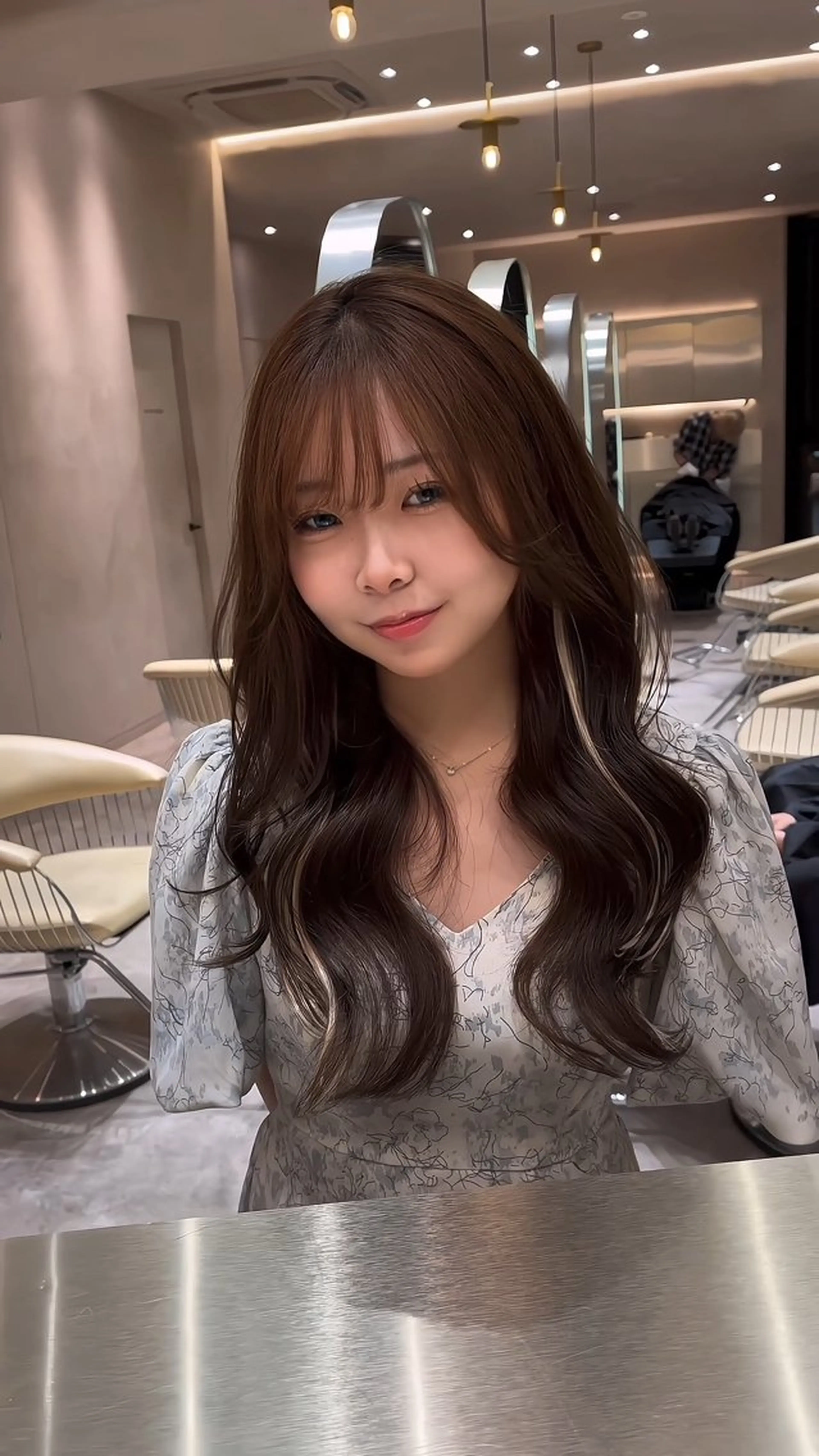 セミロング カット ヘアカラー トリートメント 韓国ヘア/ベージュ カラー/髪質改善/涼のヘアスタイル