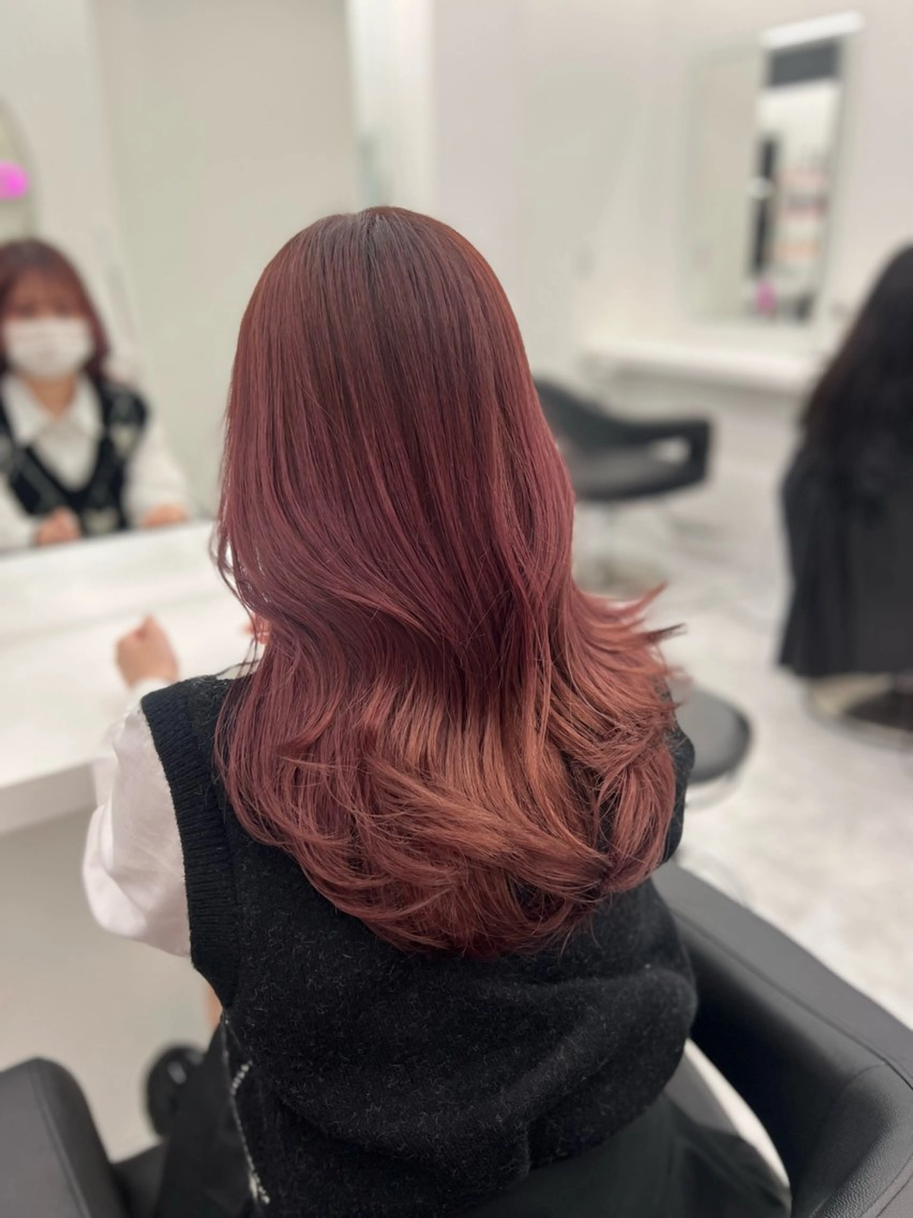 ミディアム カラー ヘアアレンジ ヘアカラー トリートメント ダブルカラー特化💖 韓国ヘア💖りくのヘアスタイル