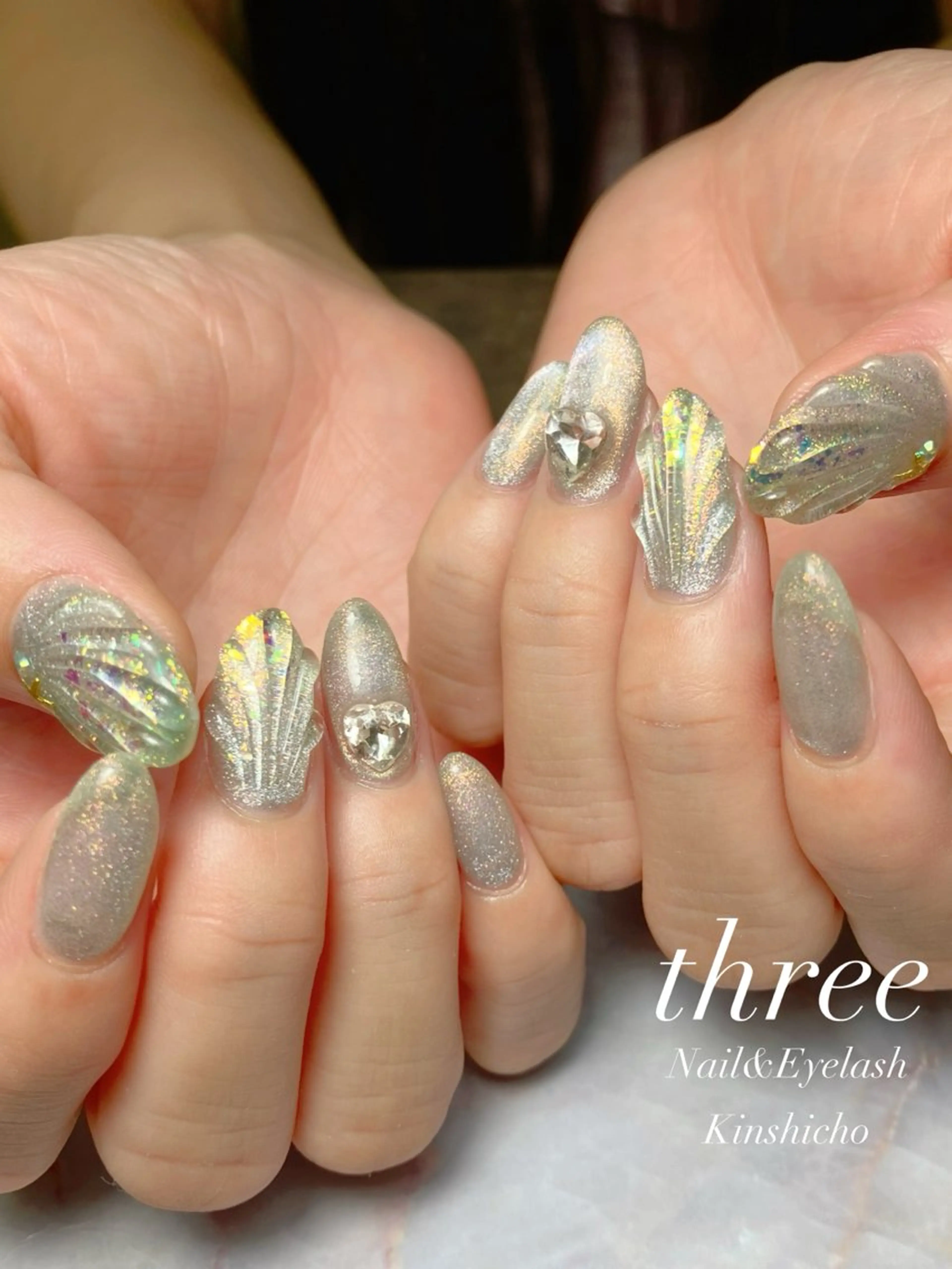 ネイル 韓国ネイル マグネットネイル ハンドネイル three Nail&Eyeのネイルデザイン