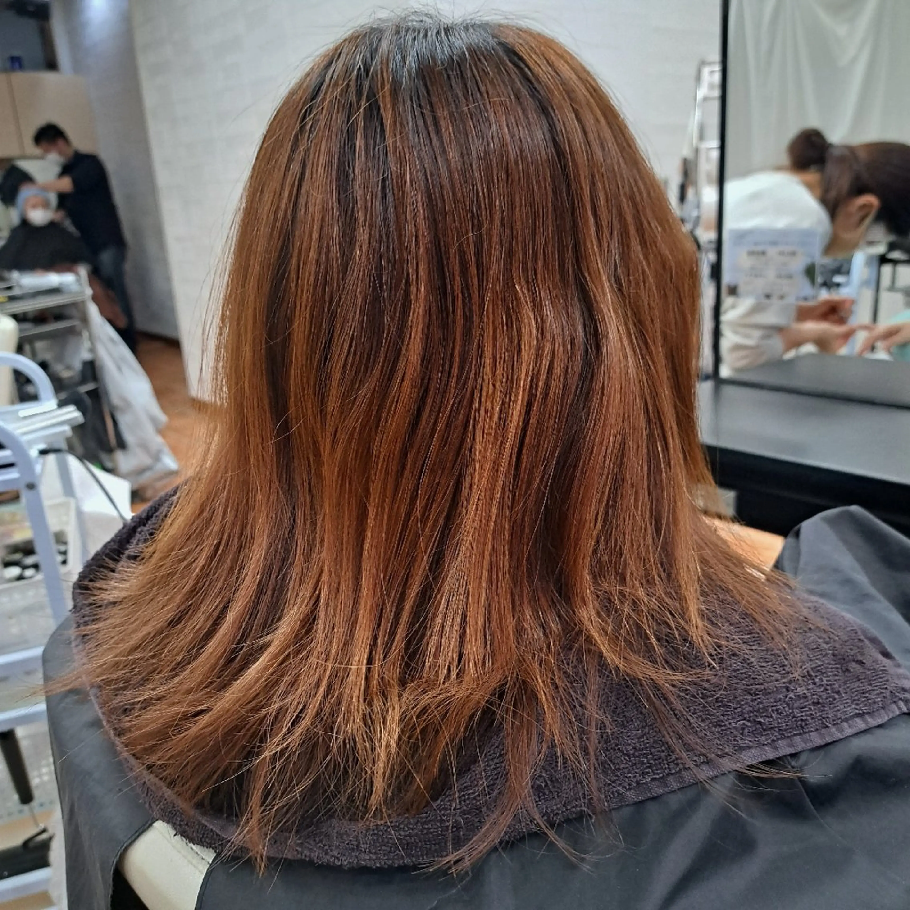 ミディアム カラー 髪質改善 トリートメント 💜𝑳𝑼𝑵𝑨 🌻母良田愛美🌻のヘアスタイル