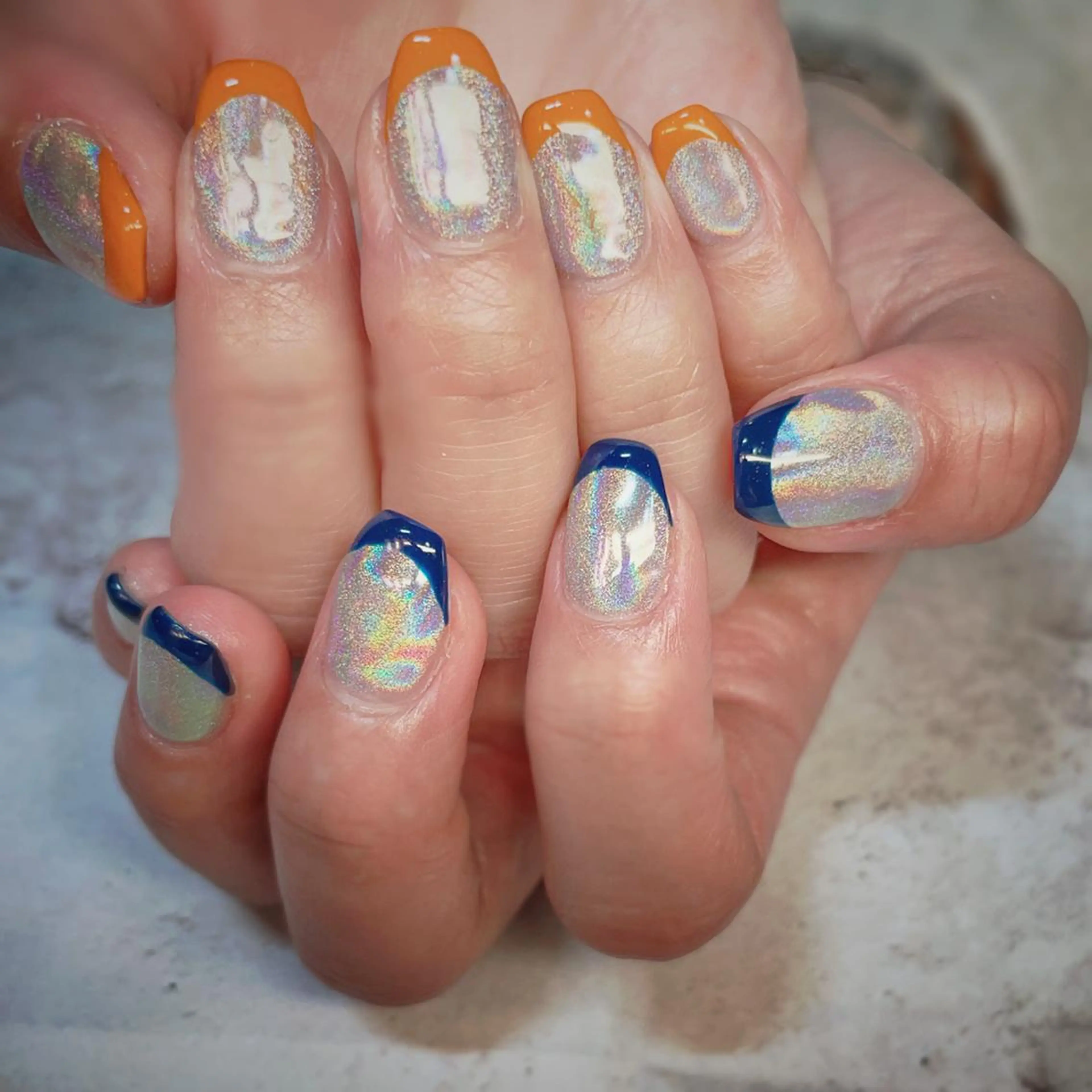 ハンドジェル フレンチ(ベースカラーあり3色まで)の写真