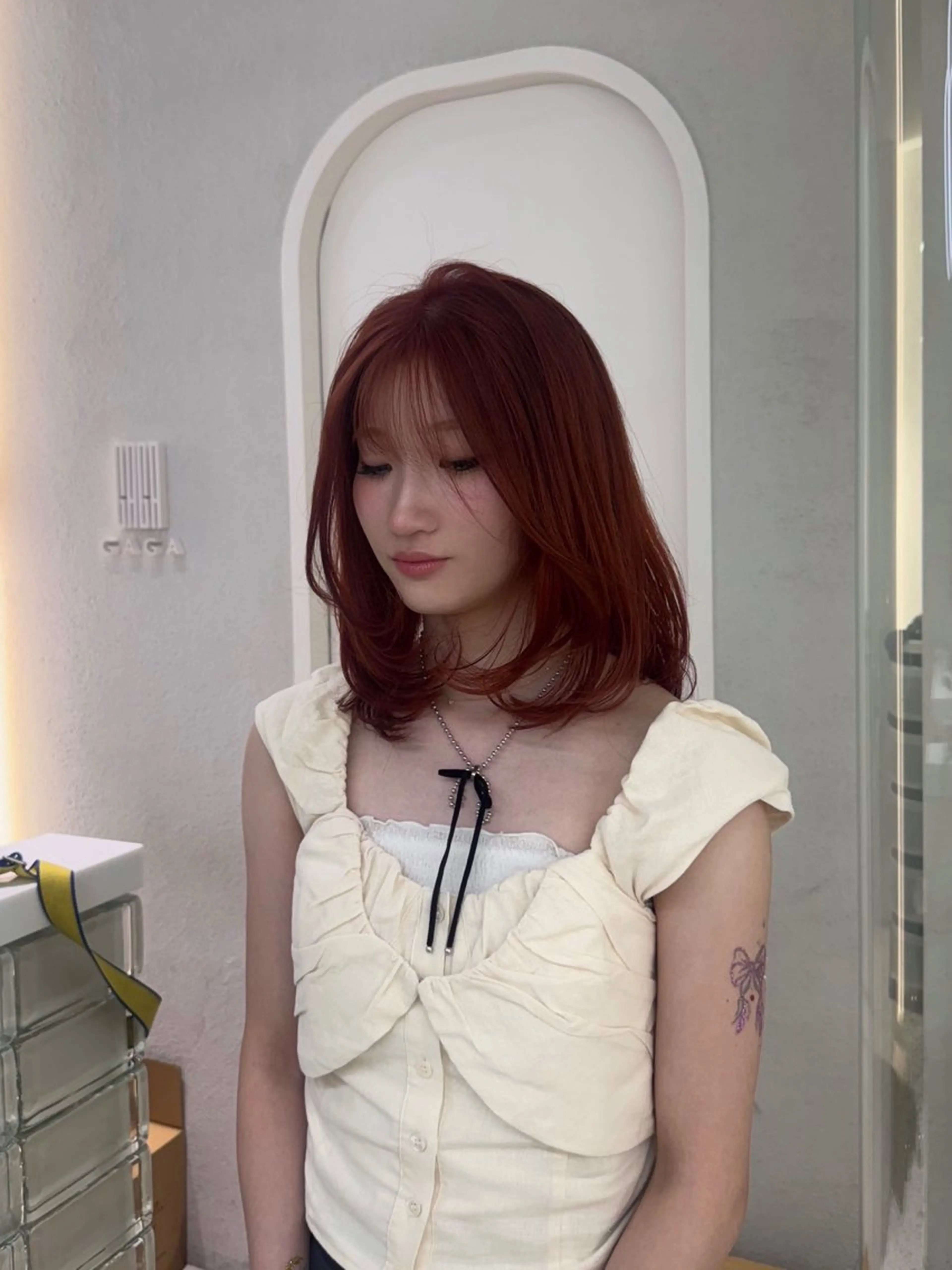 カラー ヘアカラー ANN GAGAのヘアスタイル