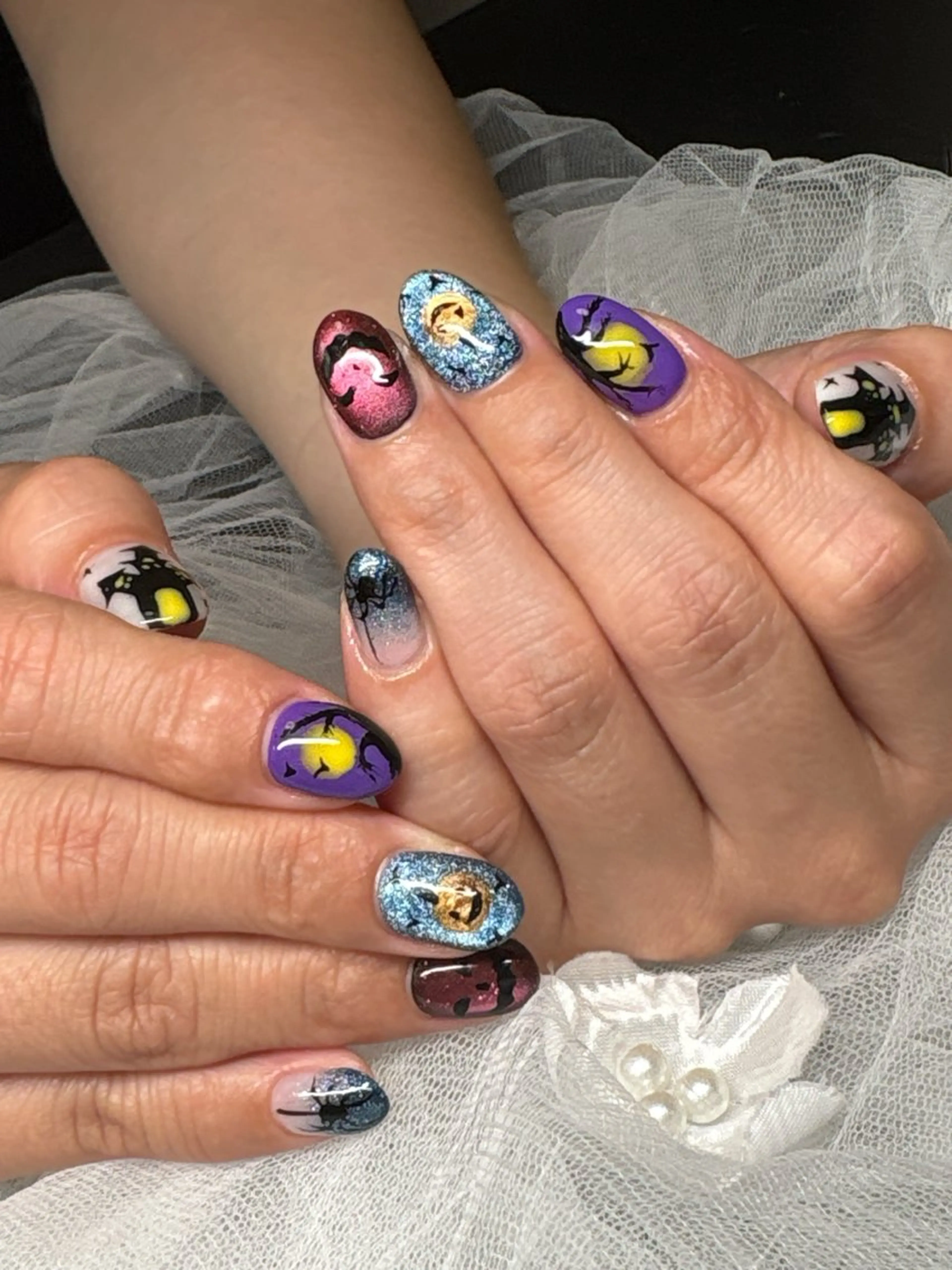 ネイル ハロウィン PLUM  BELL 横浜自宅ネイルのネイルデザイン