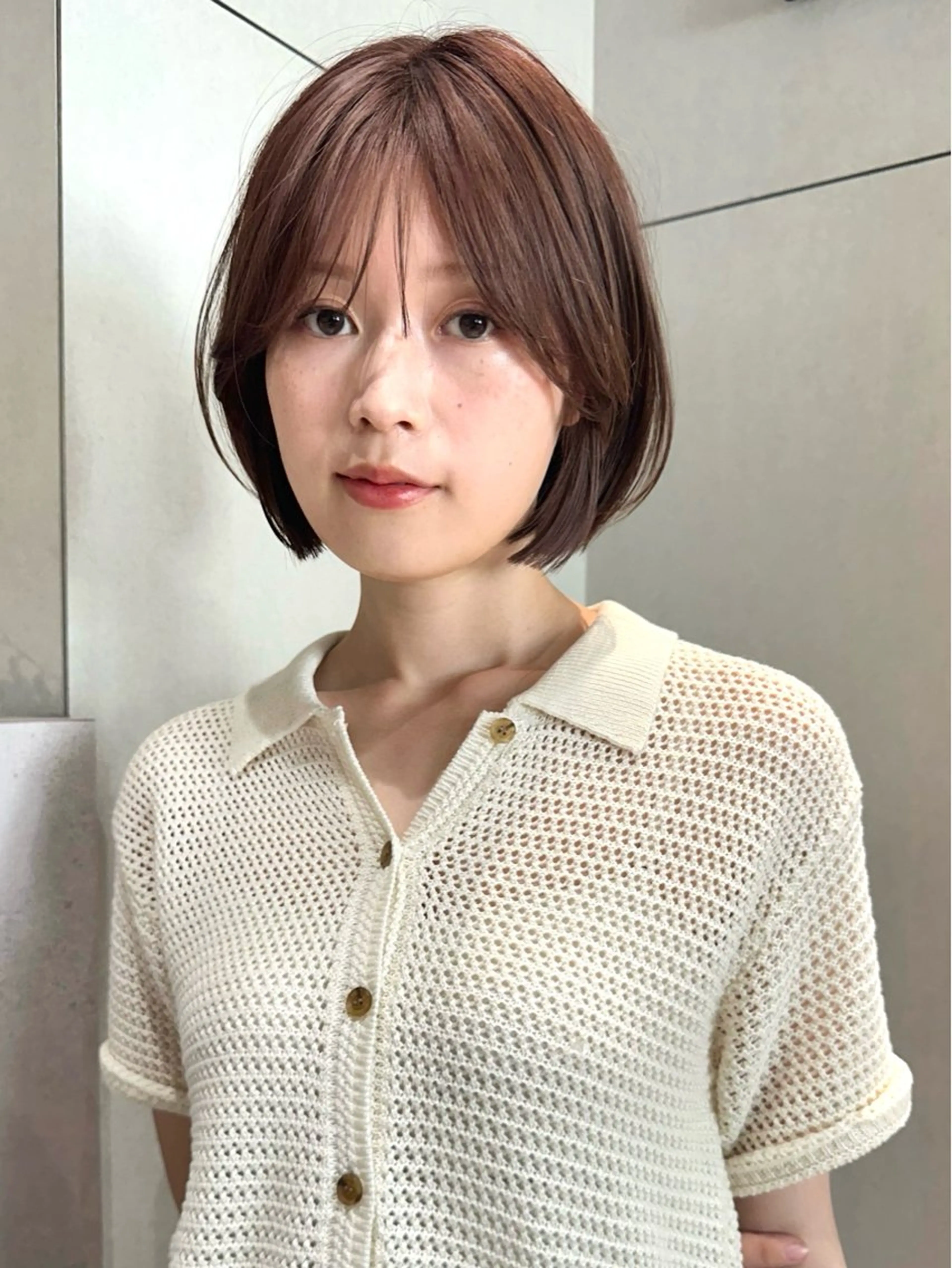 ショート カラー パーマ カット ヘッドスパ 🫧小顔×似合わせ× 透明感カラー🫧のヘアスタイル