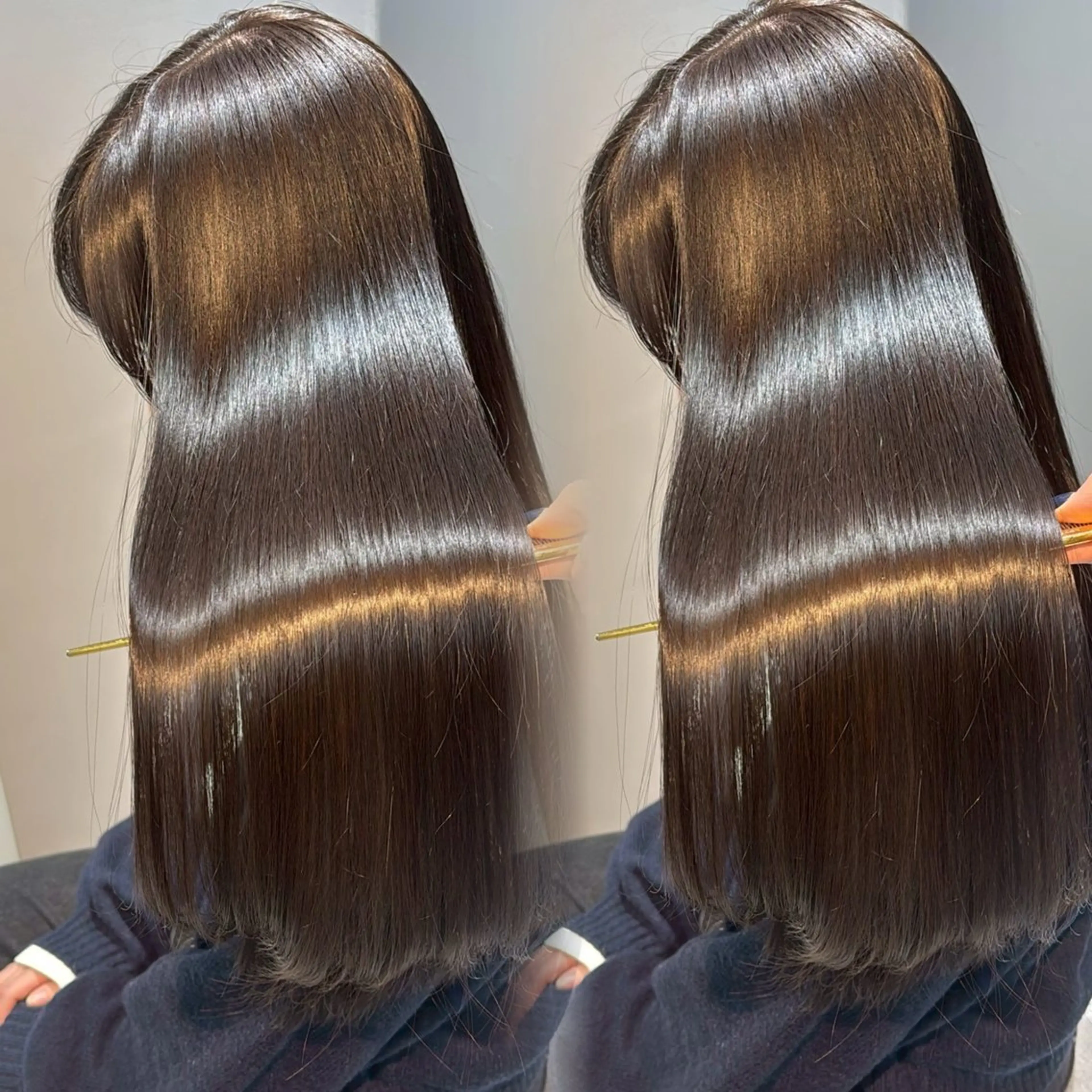 ミディアム カラー カット ヘアカラー 縮毛矯正 トリートメント 髪質改善/美髪矯正 艶髪/Takutoのヘアスタイル