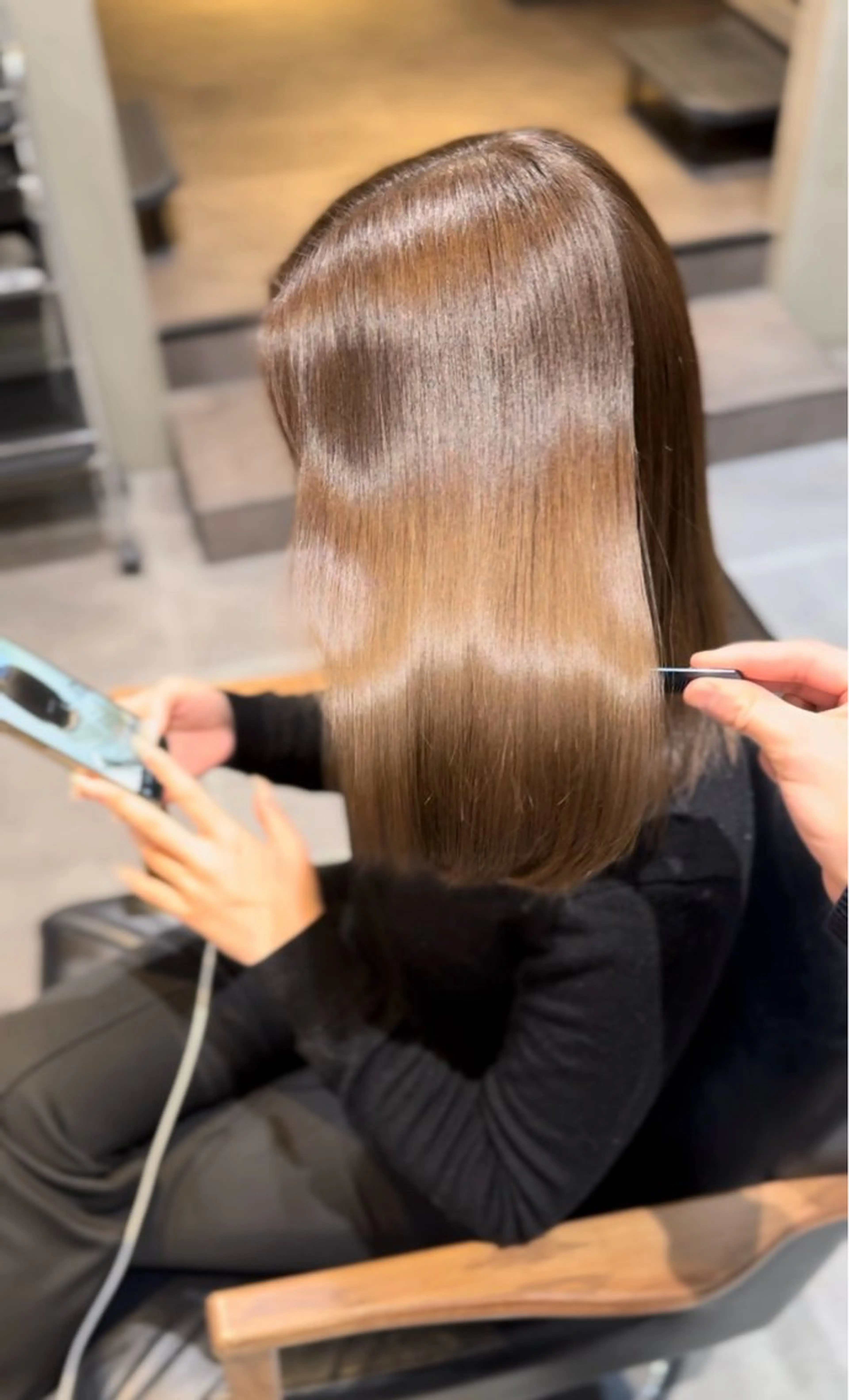 ミディアム カット ヘアカラー トリートメント 透明感カラー / 髪質改善　小川泰輝のヘアスタイル