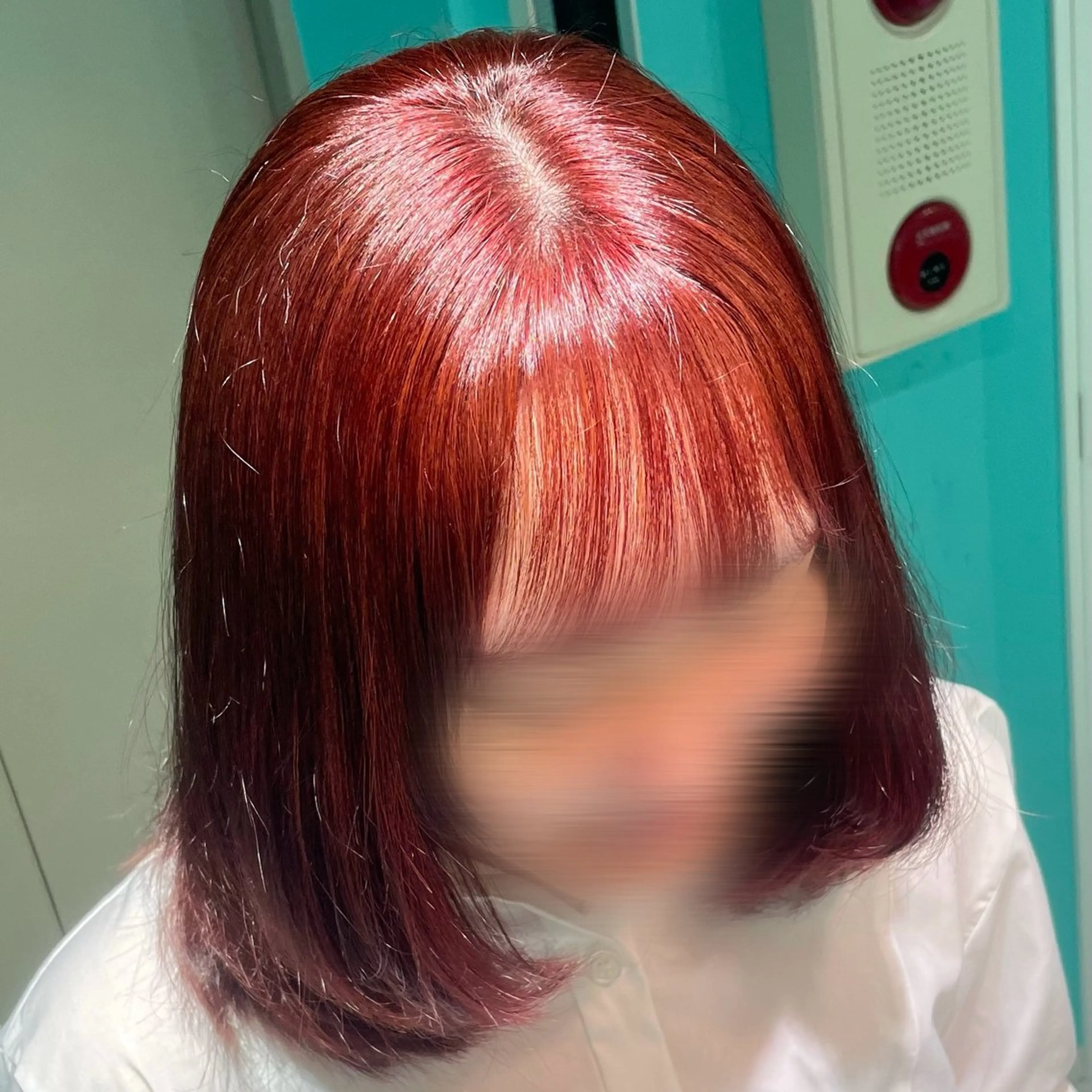 ミディアム カラー レッドカラー Natsuki‎🤍 透明感×艶カラー🫧のヘアスタイル