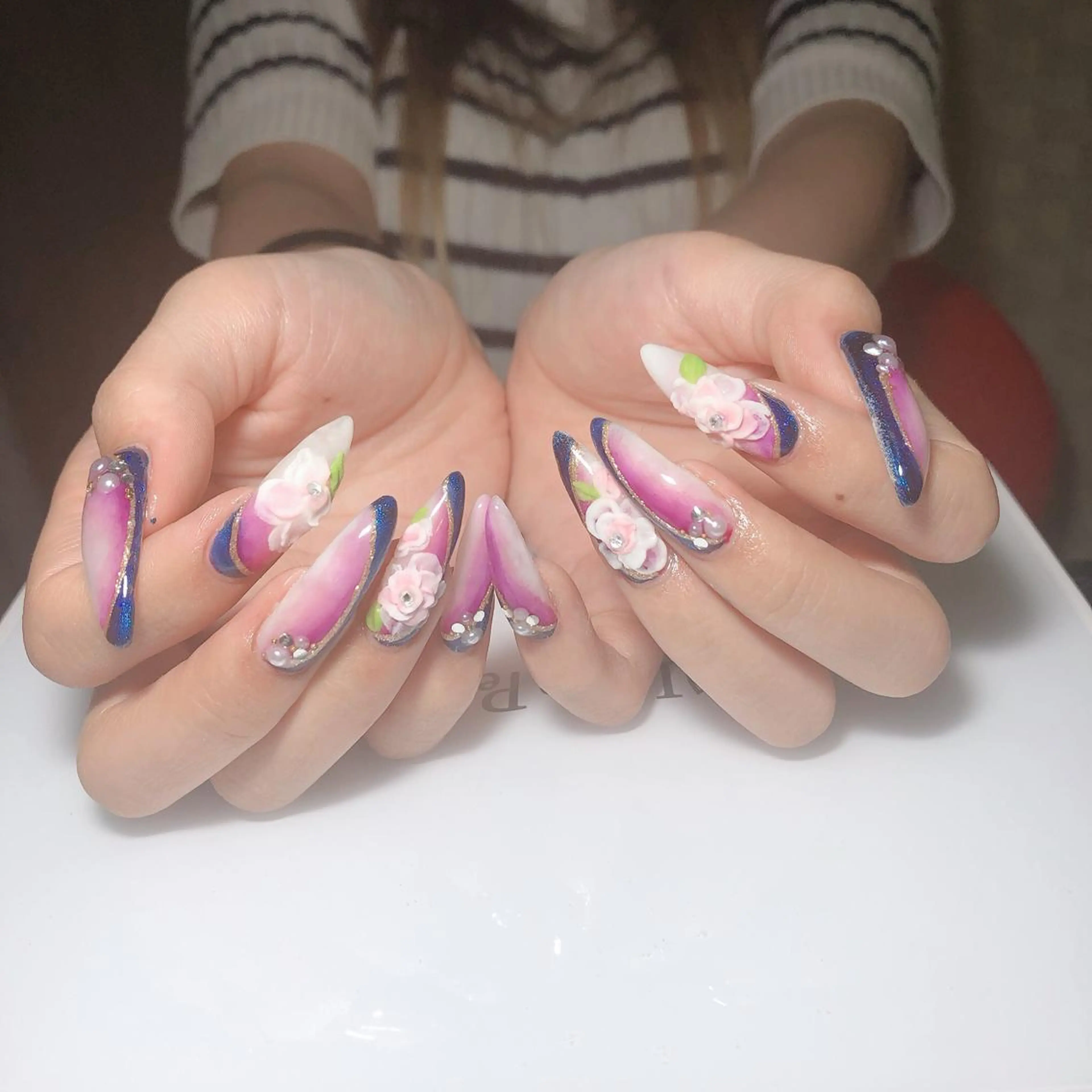 ネイル 成人式 長さ出し CHERIMO【lalaLaLa】所属・CHERIMO シェリモのネイルデザイン