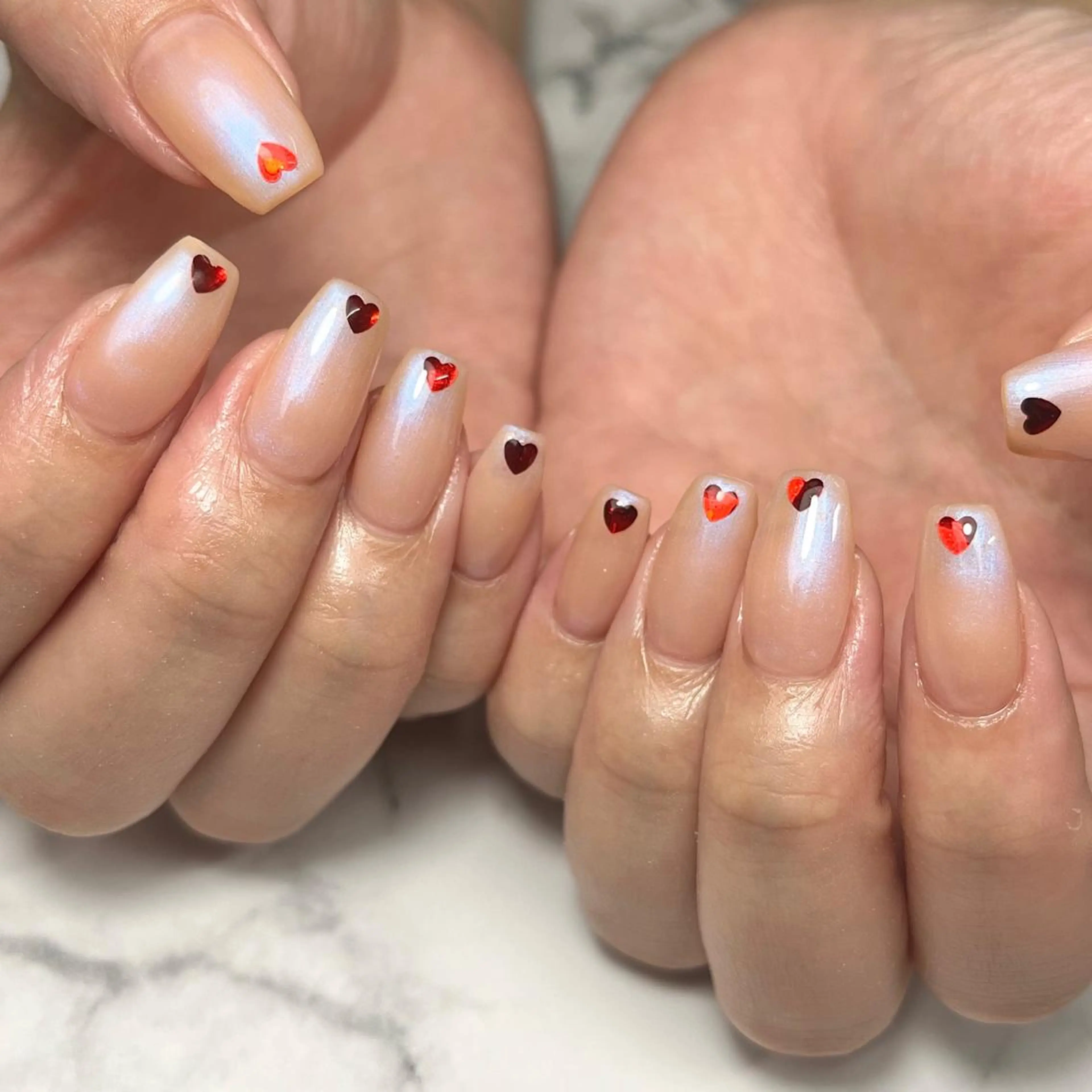 ネイル ハート ハンドネイル NAIL NOWのネイルデザイン