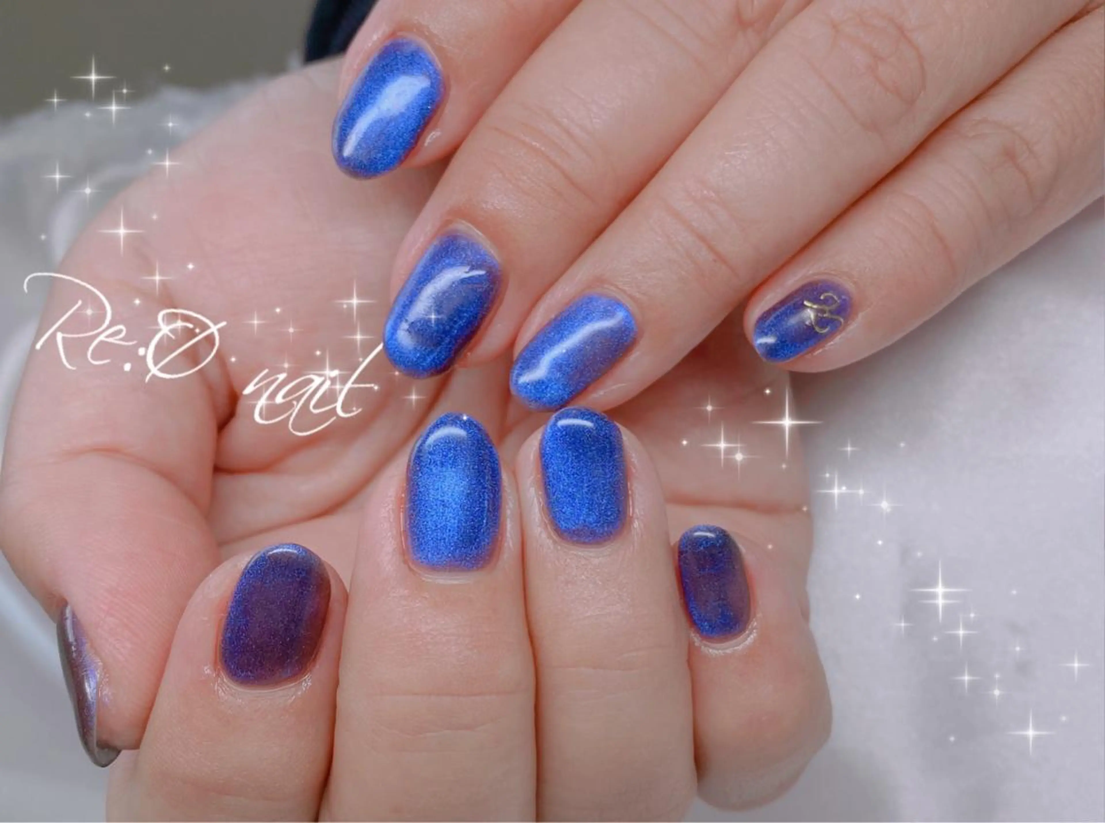 ネイル マグネットネイル ハンドネイル Re:Ø nail 🩵TSUJIのネイルデザイン
