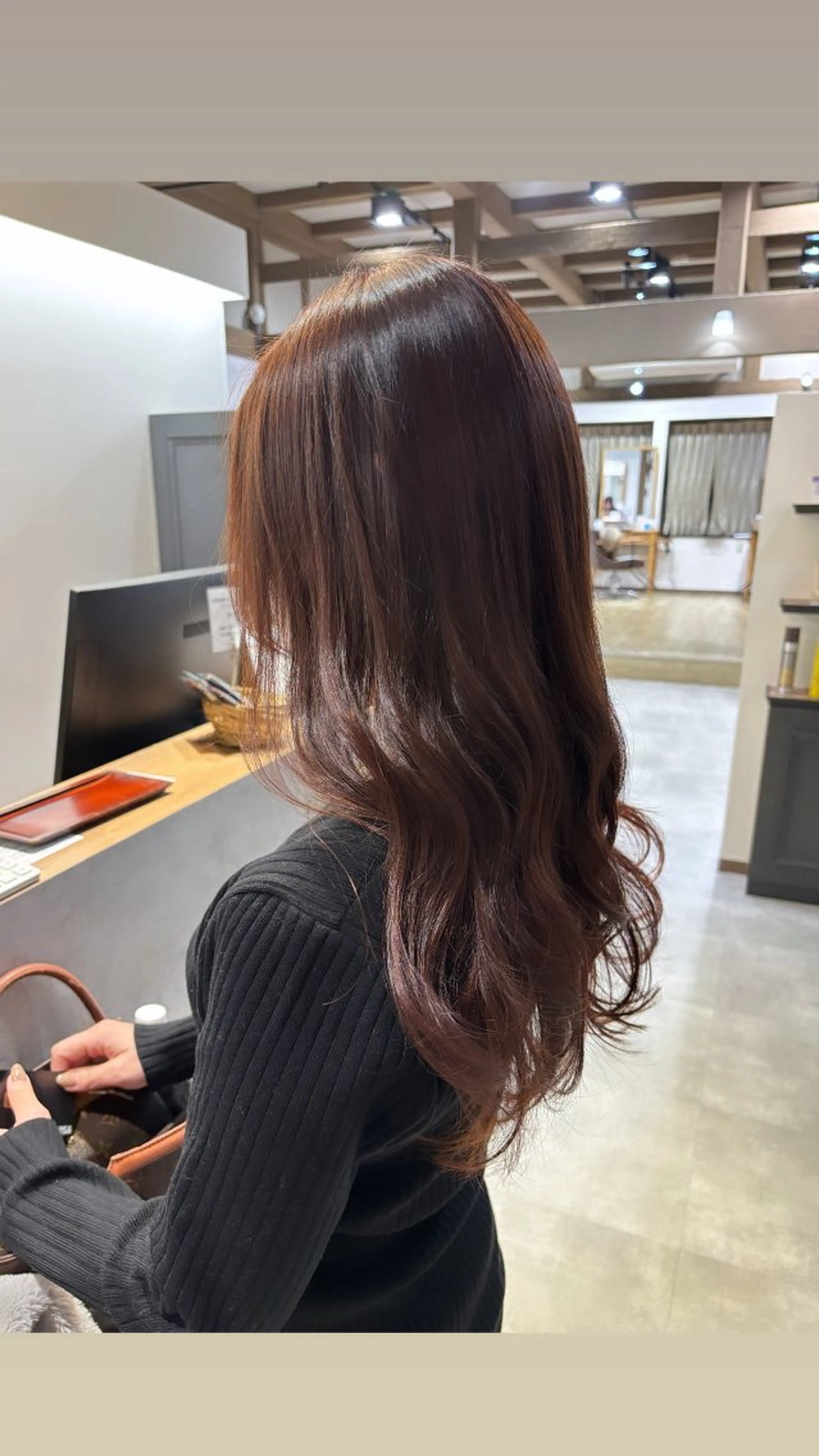 ロング カラー ブラウンカラー ピンクカラー lico hair&relaxation所属・lico 栁 詩音のマツエク・マツパデザイン