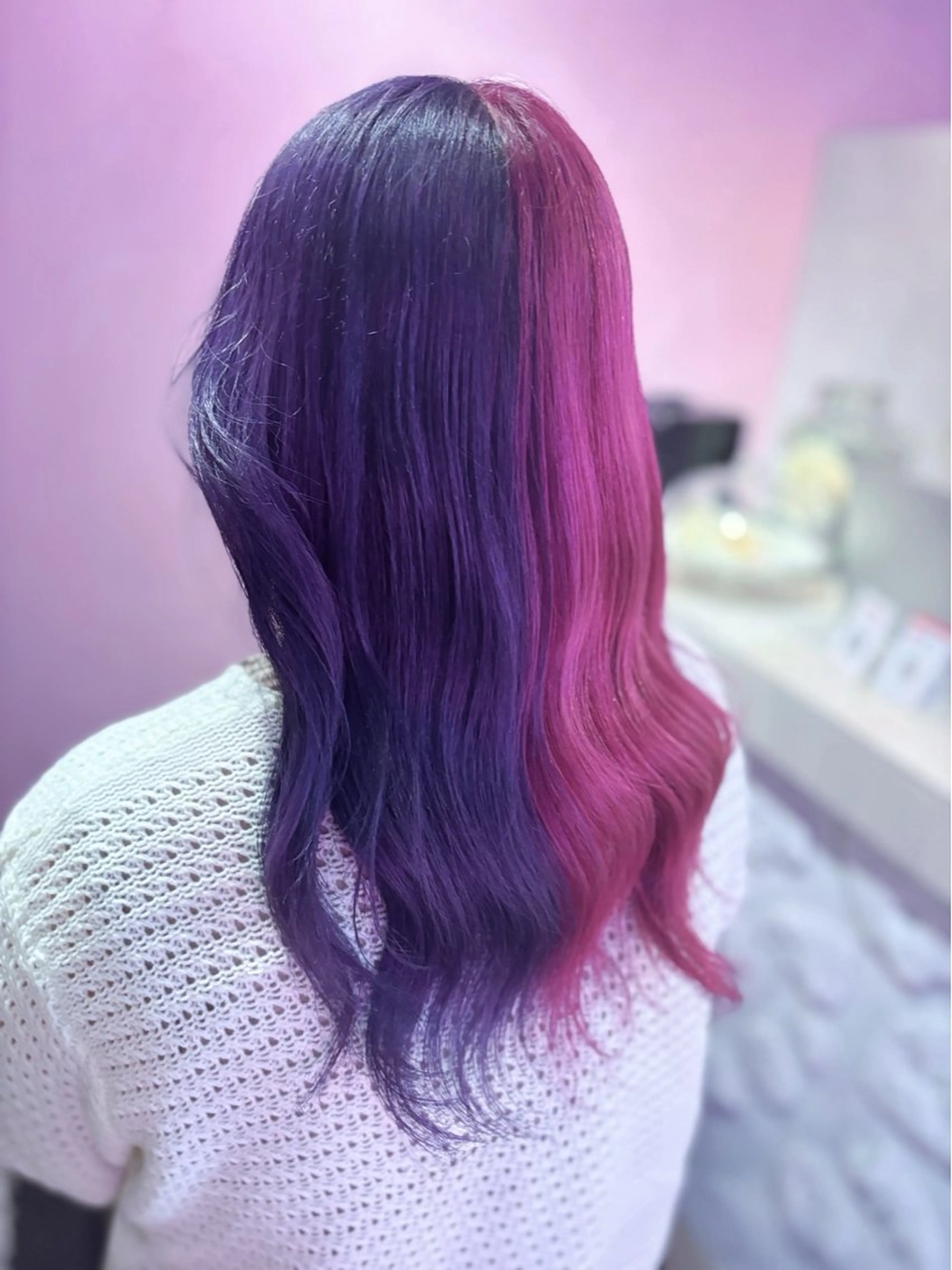 ロング カラー ブリーチ デザインカラー カット、縮毛矯正 モデル募集🎀あゆみのヘアスタイル