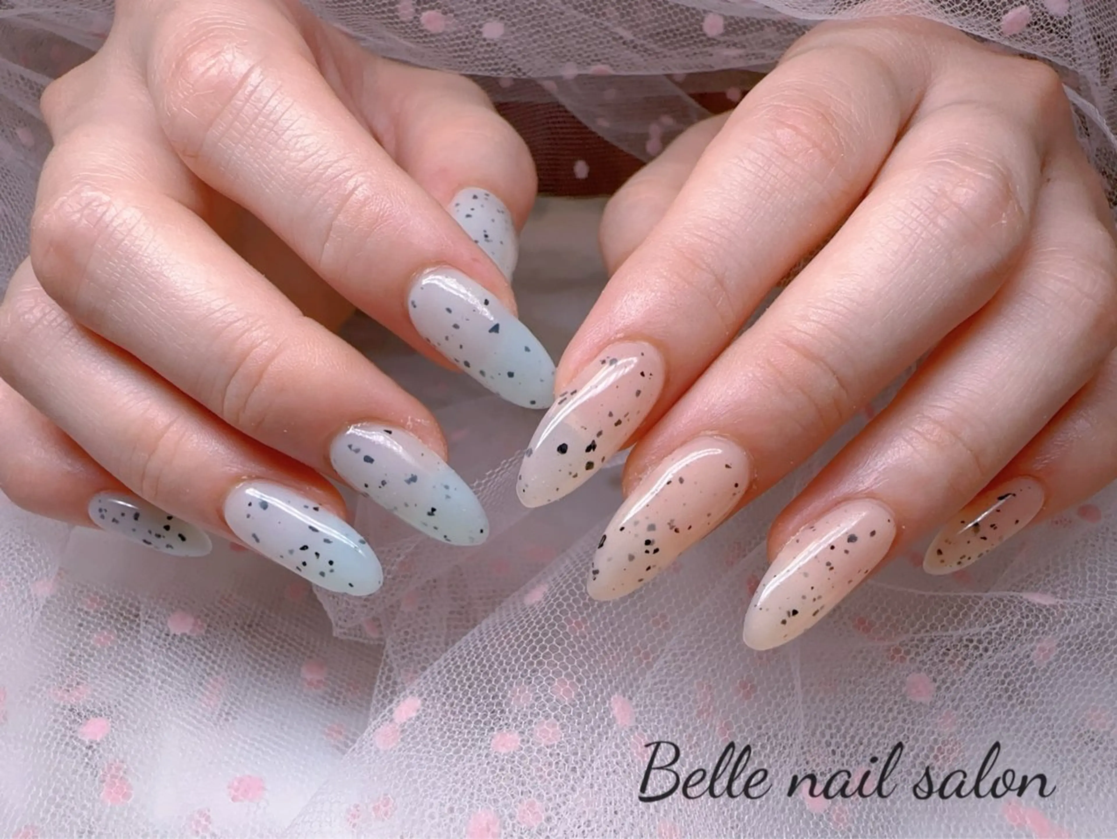 ネイル オーロラネイル フットネイル 韓国ネイル ラメ(グリッター) ラメグラデーション ハンドネイル Belle nail salon 新小岩のネイルデザイン