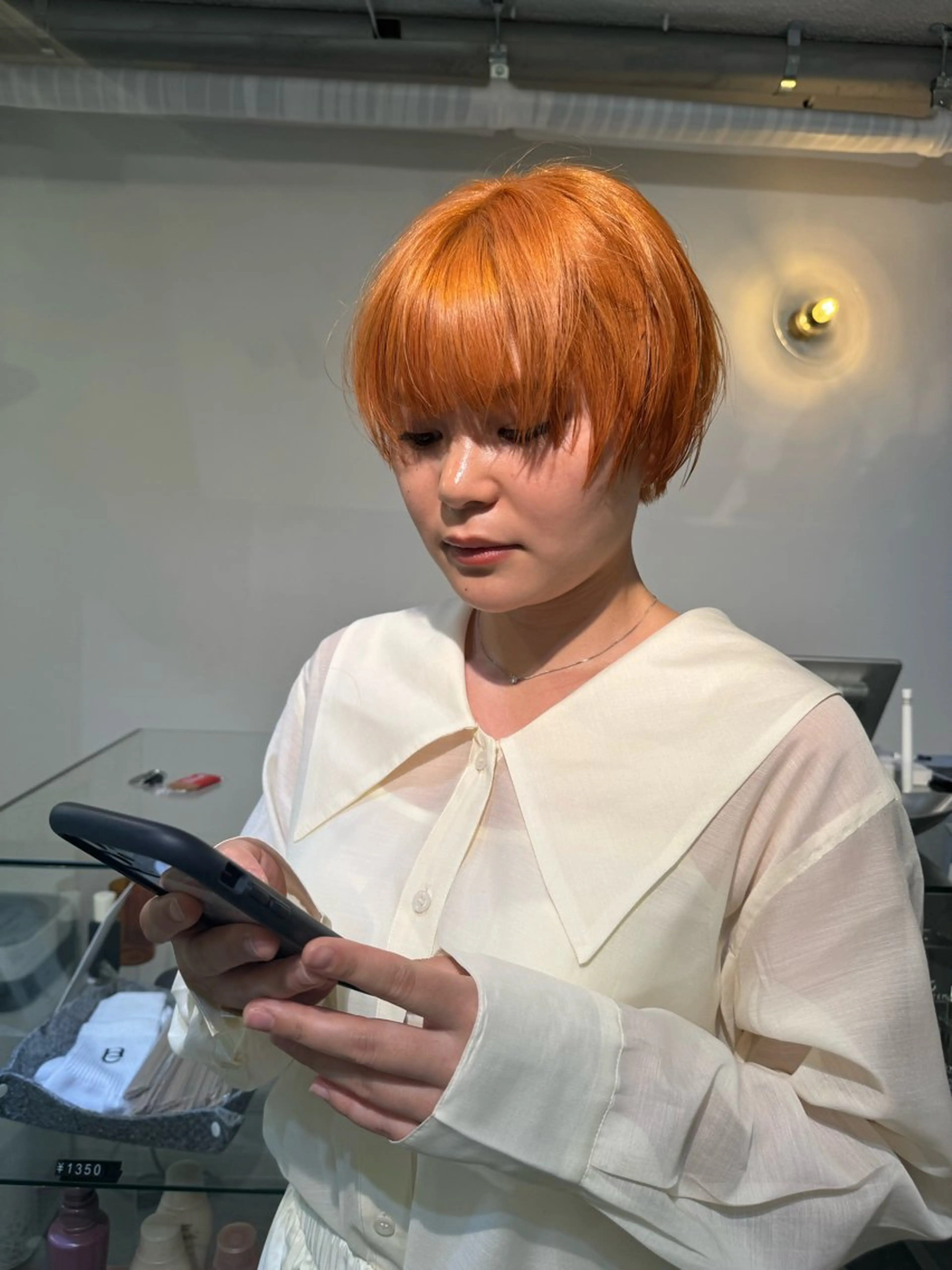 ショート カット ヘアカラー トリートメント LUCCI所属・udaハイトーン /ボブ/レイヤーのヘアスタイル