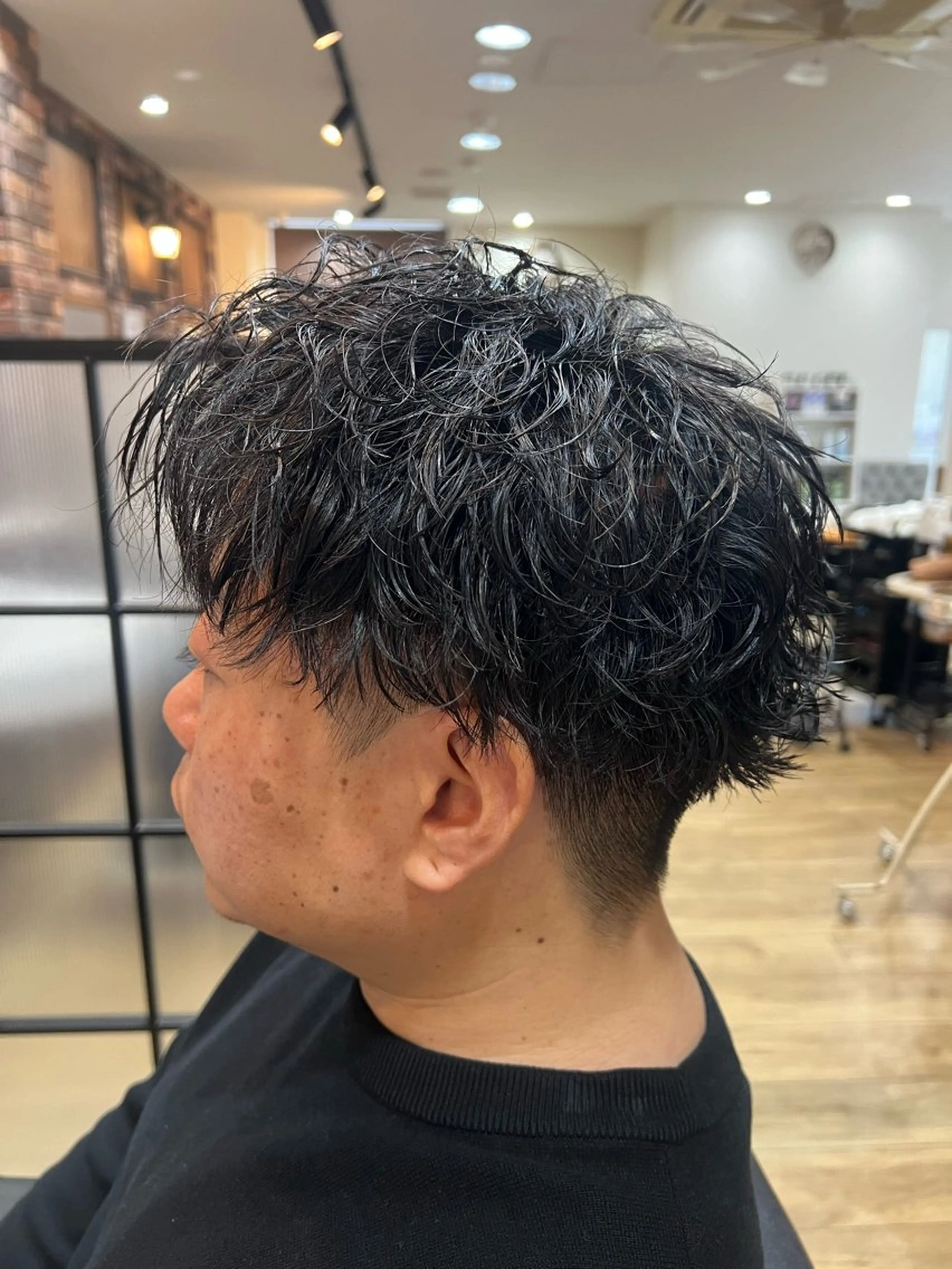 ショート パーマ メンズ パーマ／メンズ ／ピンパーマ/横山のヘアスタイル