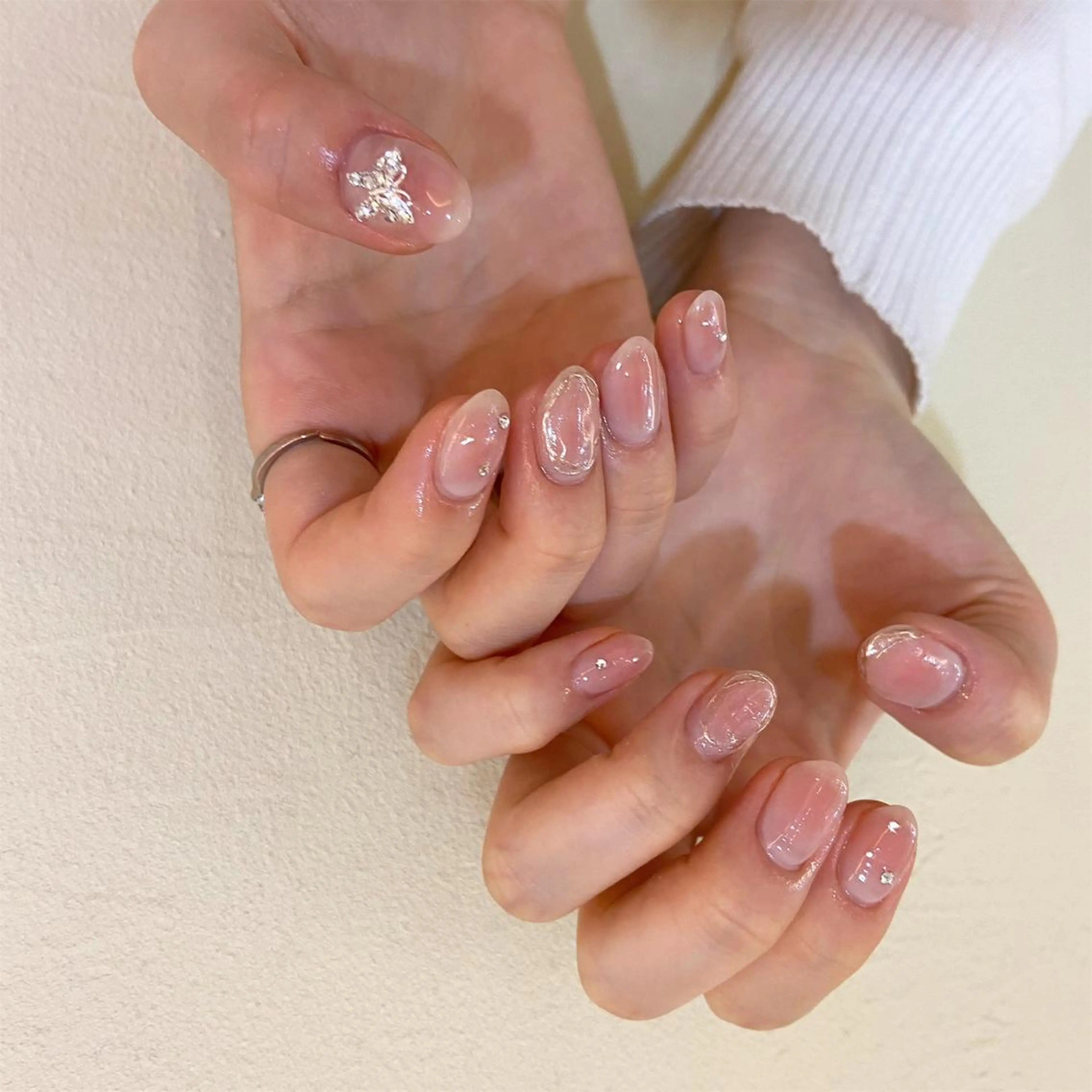 ネイル 𝕄𝕚𝕪𝕦🤍 自由が丘⌇パラジェルのネイルデザイン