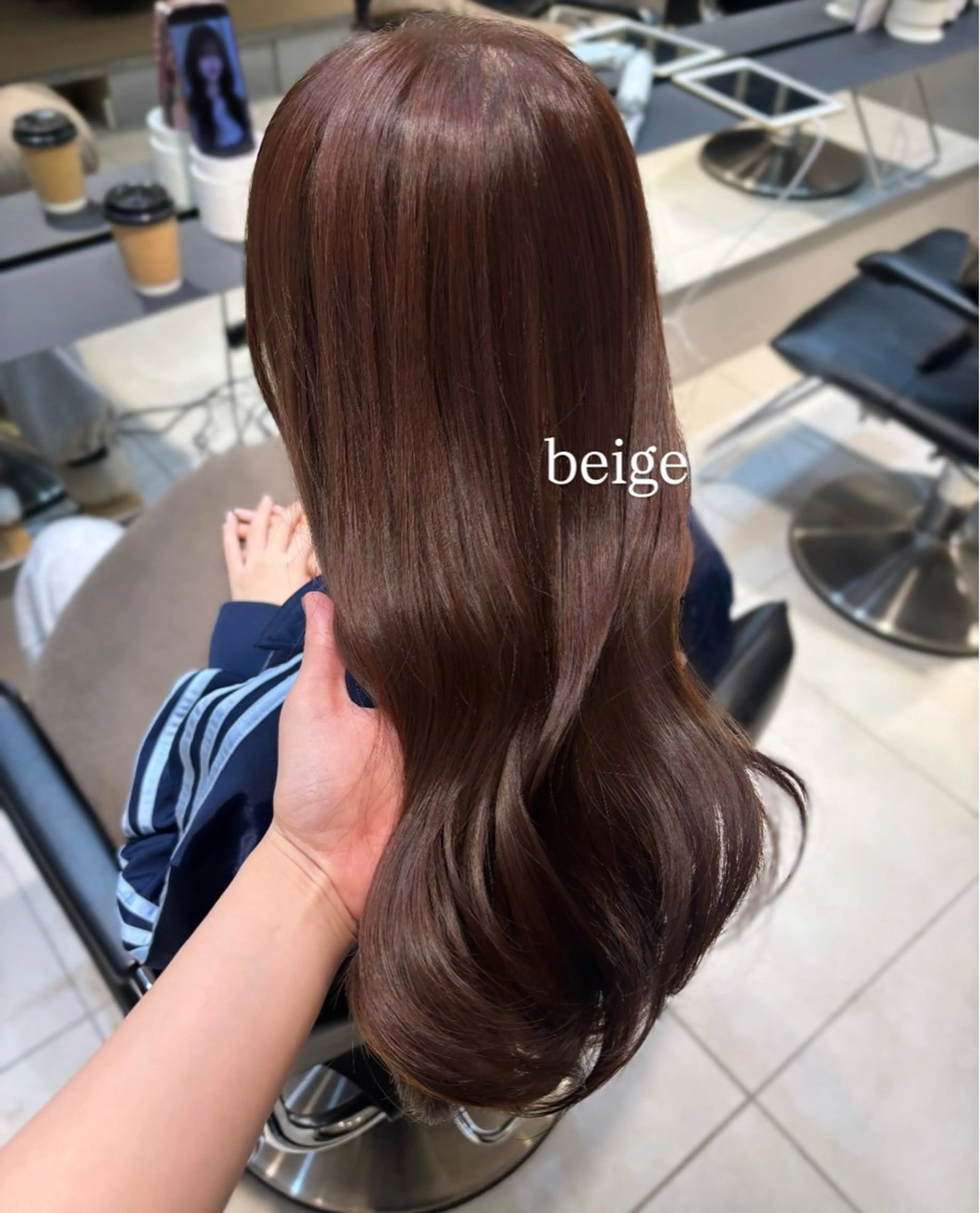 ロング カラー ベージュカラー ブリーチ ダブルカラー ブリーチなしカラー カット ヘアカラー トリートメント 表参道/ブリーチ /yuiのヘアスタイル